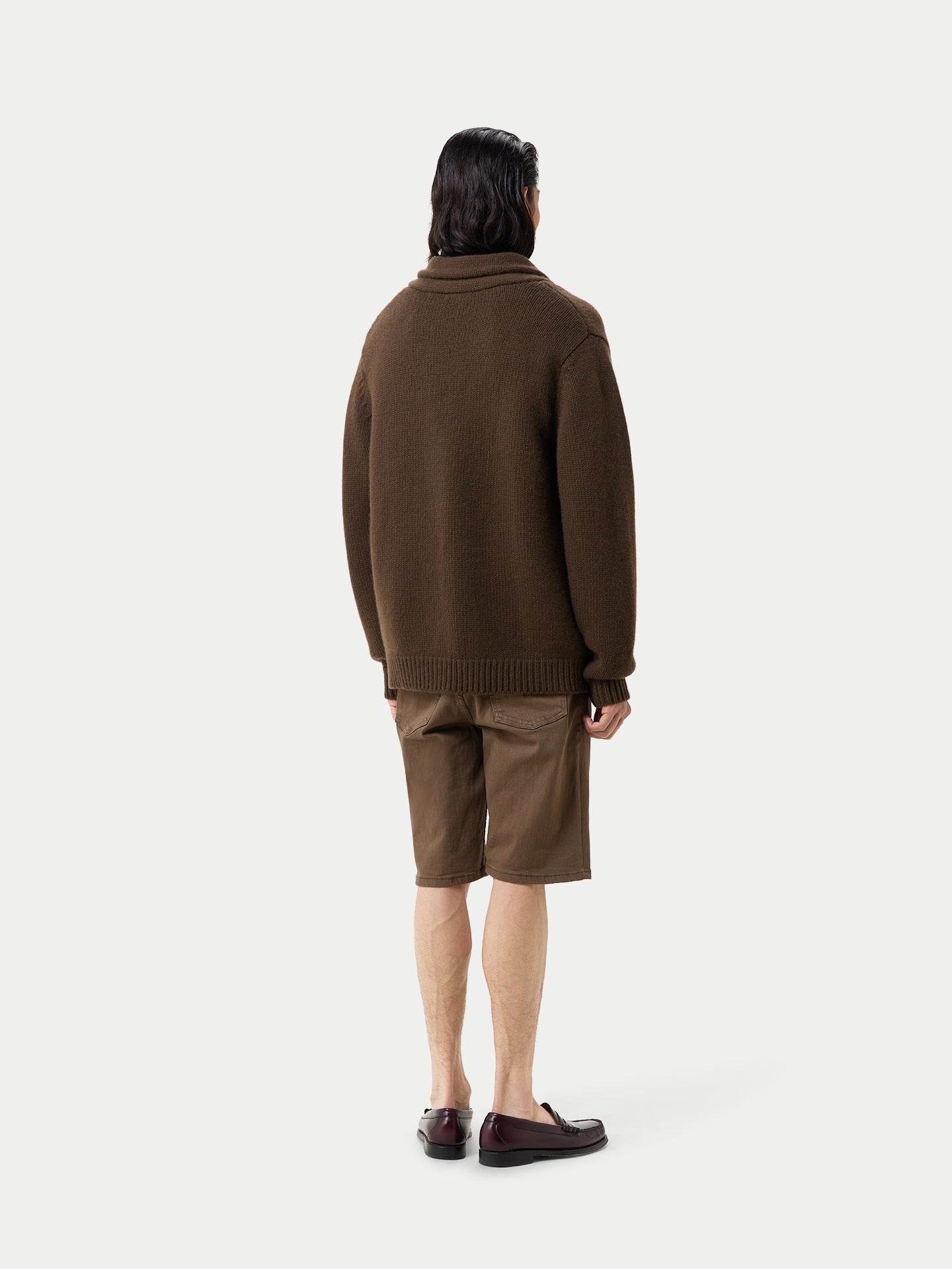 Kaschmir Strickjacke mit Schalkragen