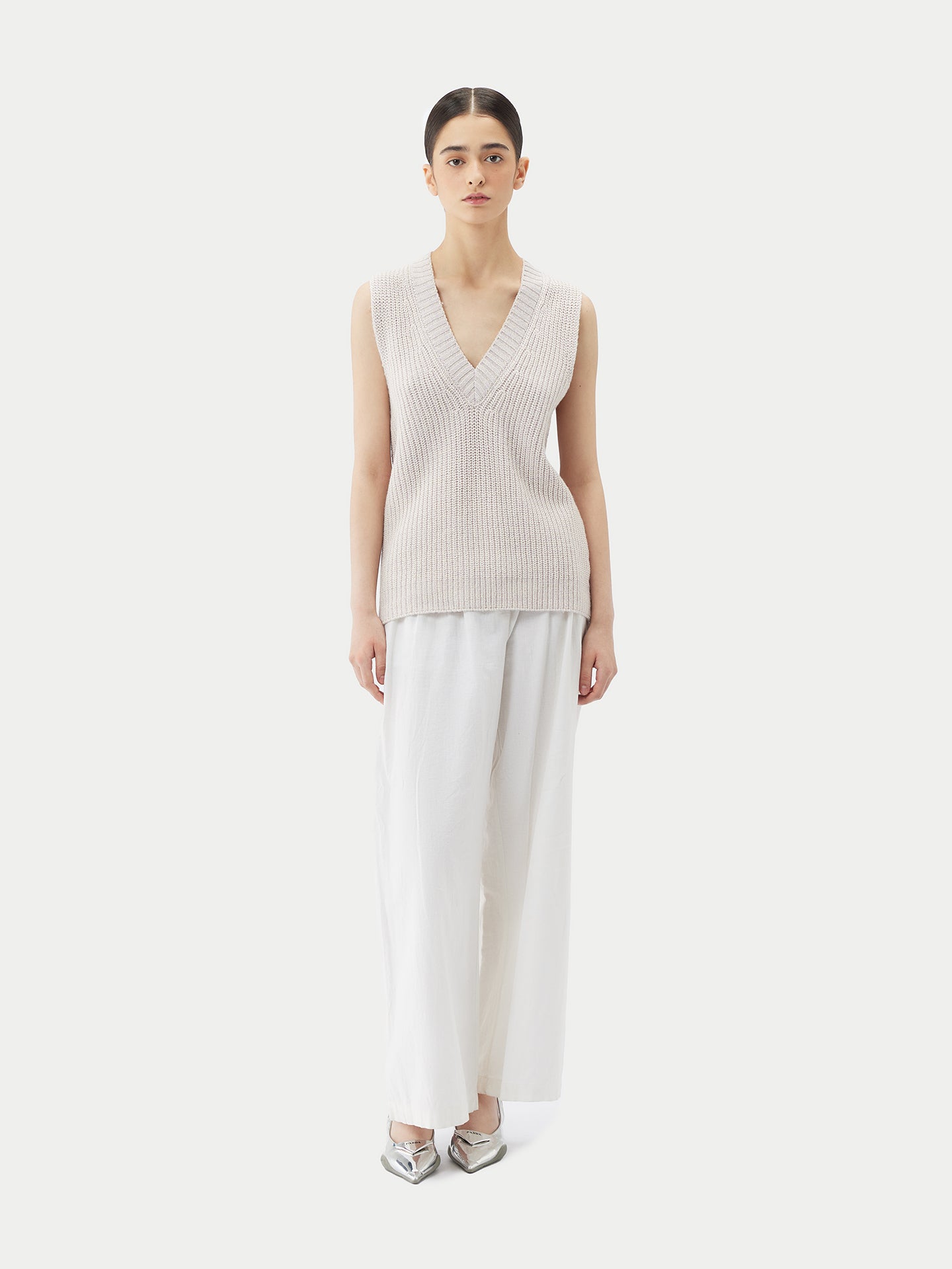 Weste aus Baumwolle und Kaschmir