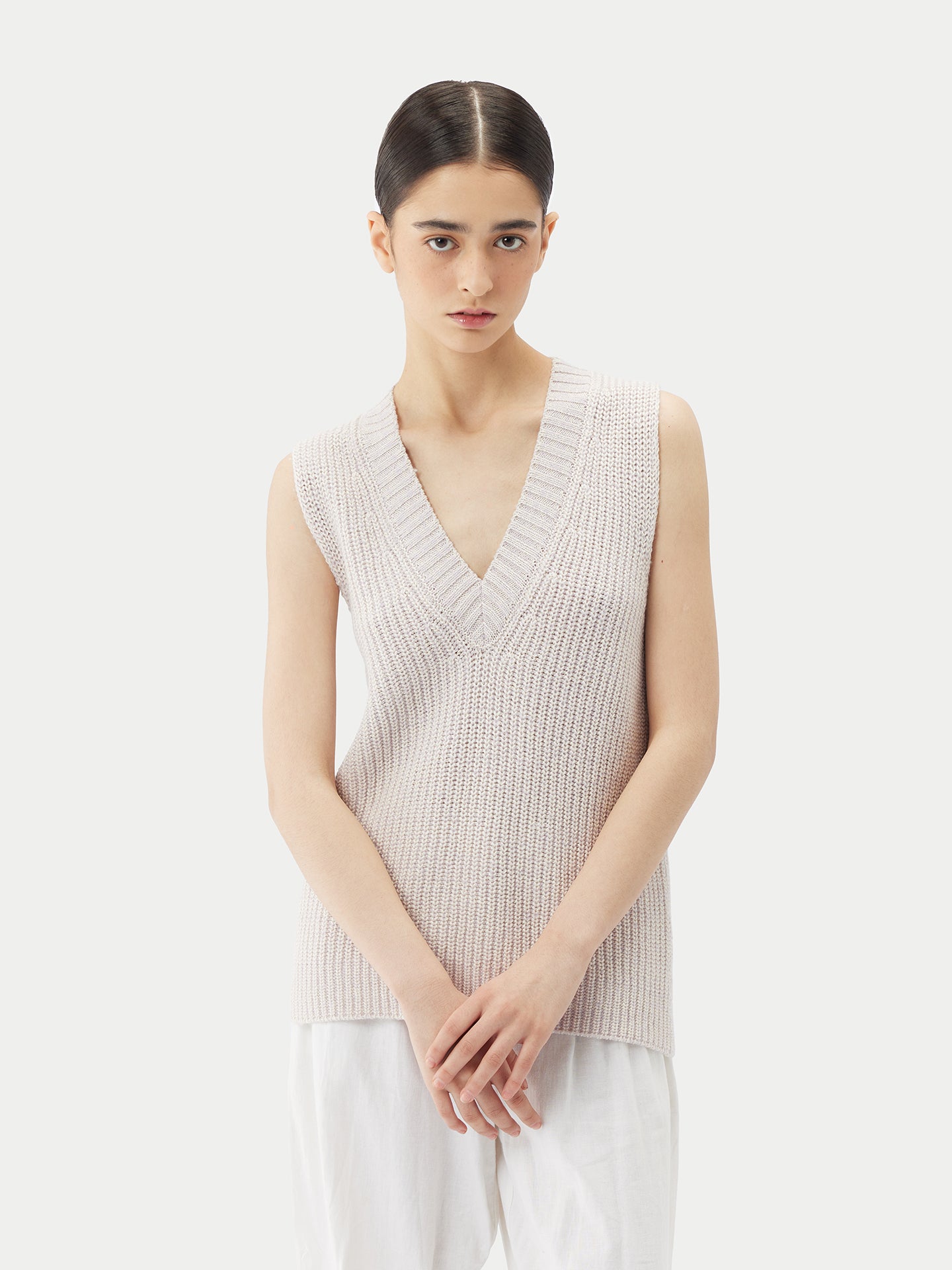 Weste aus Baumwolle und Kaschmir