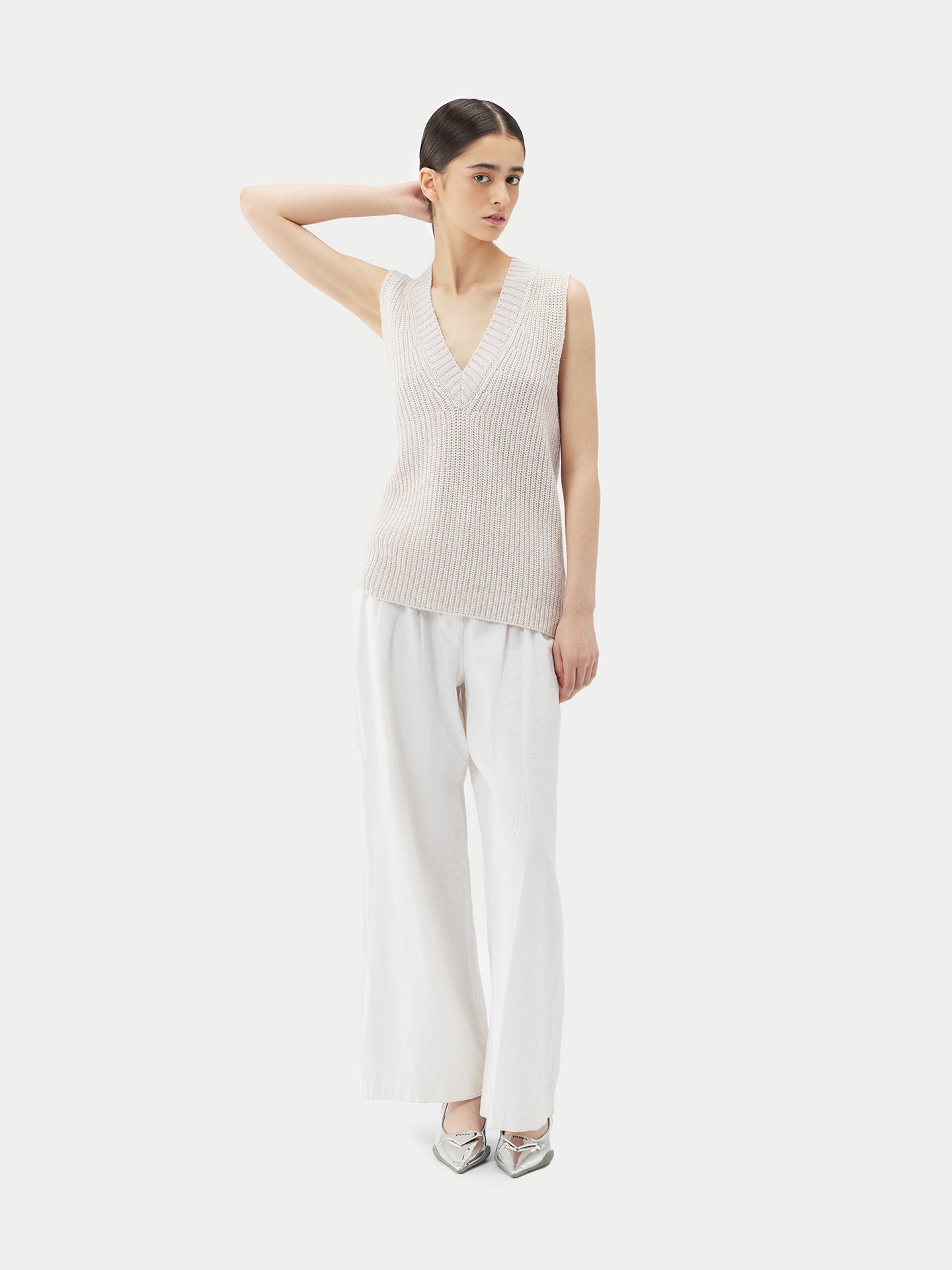 Weste aus Baumwolle und Kaschmir