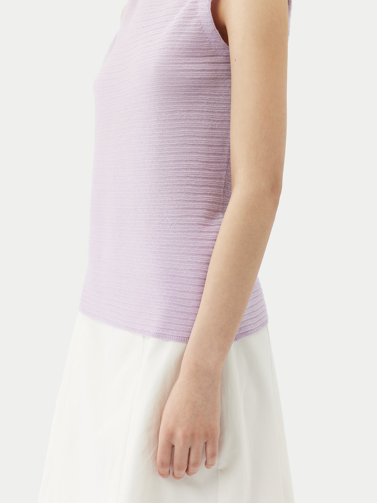 Leichtes Rollkragen-Top aus Kaschmir-Seide