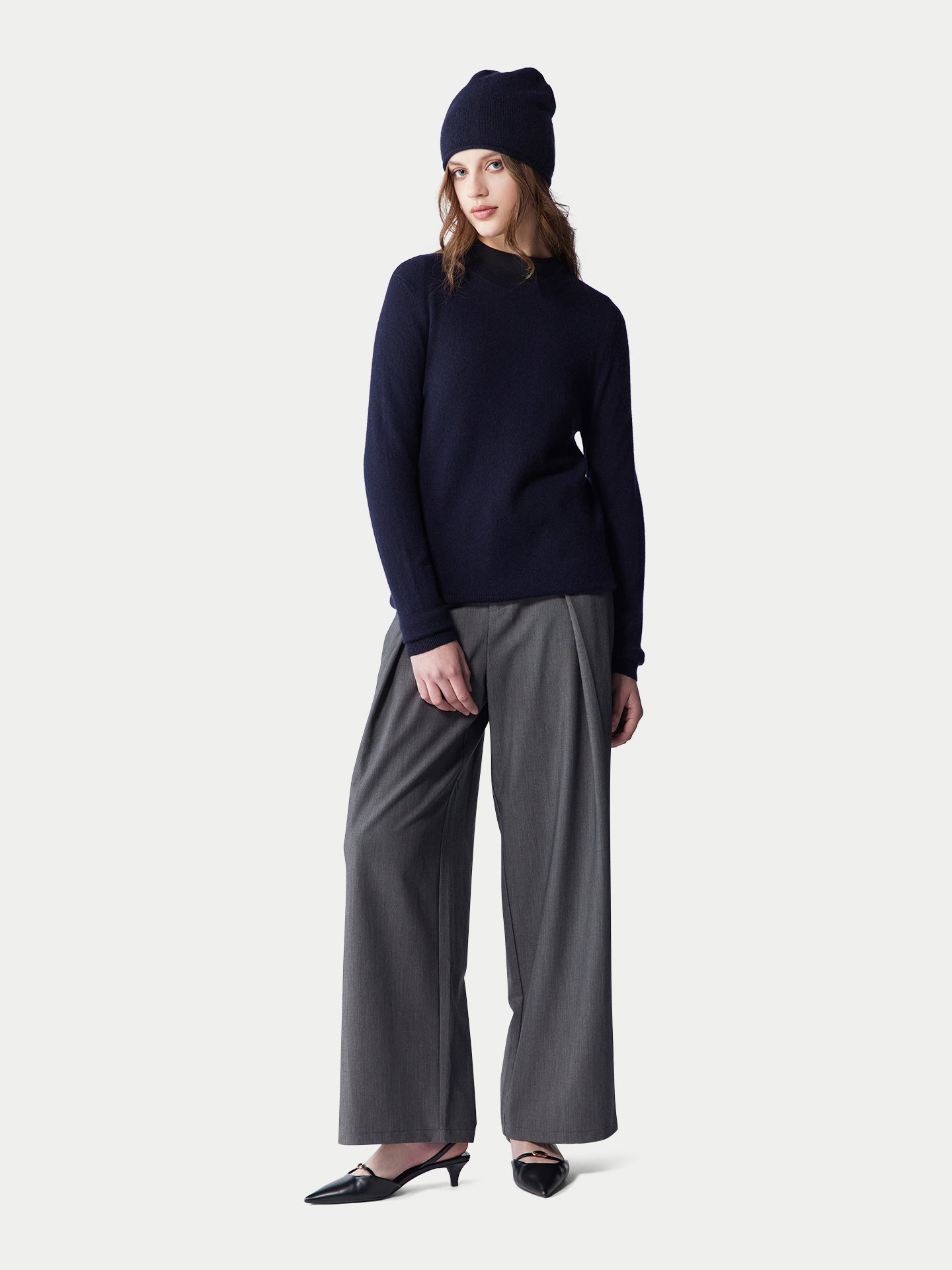 99€ Kaschmir-Set aus Pullover und Mütze