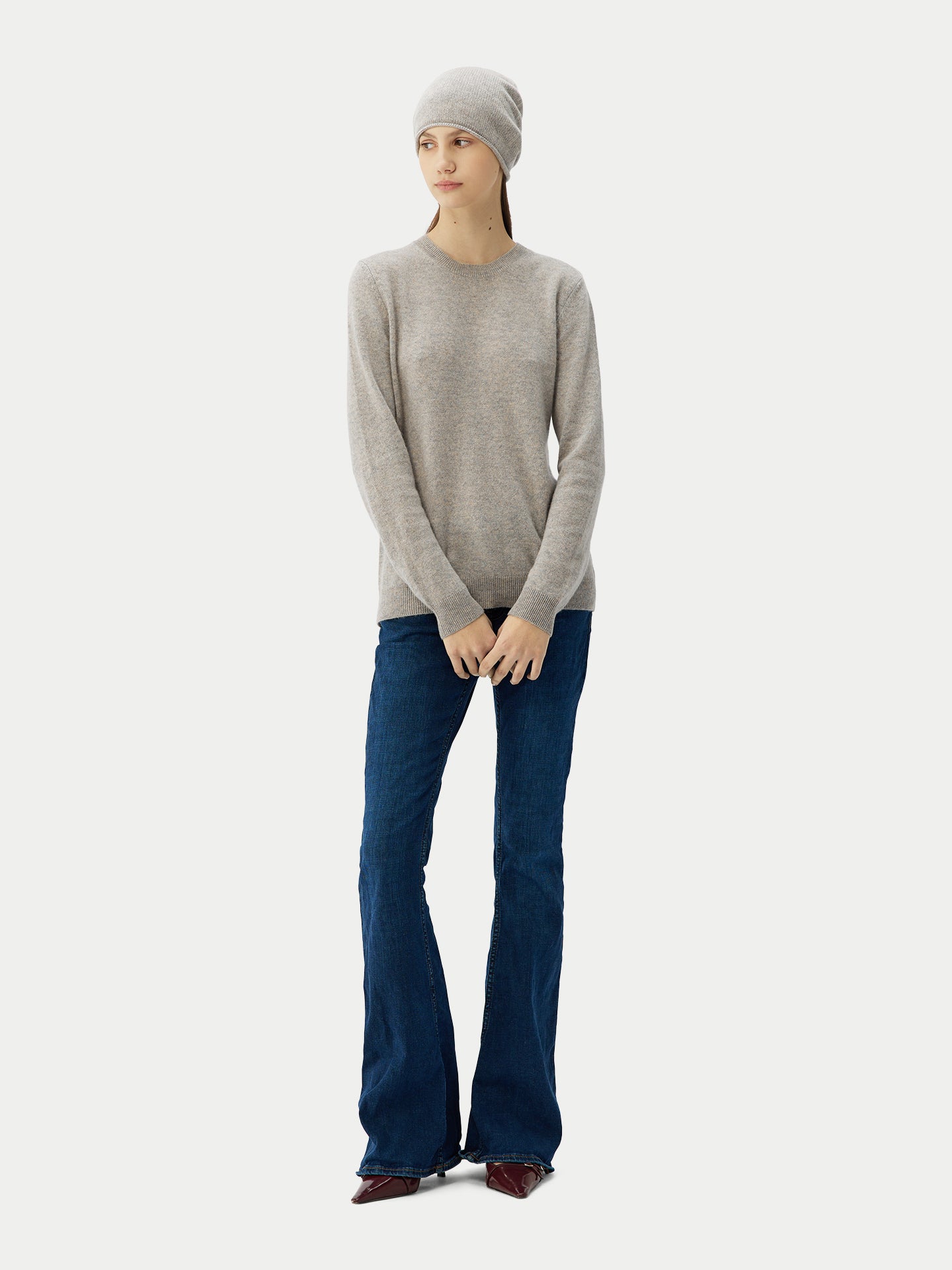 99€ Kaschmir-Set aus Pullover und Mütze