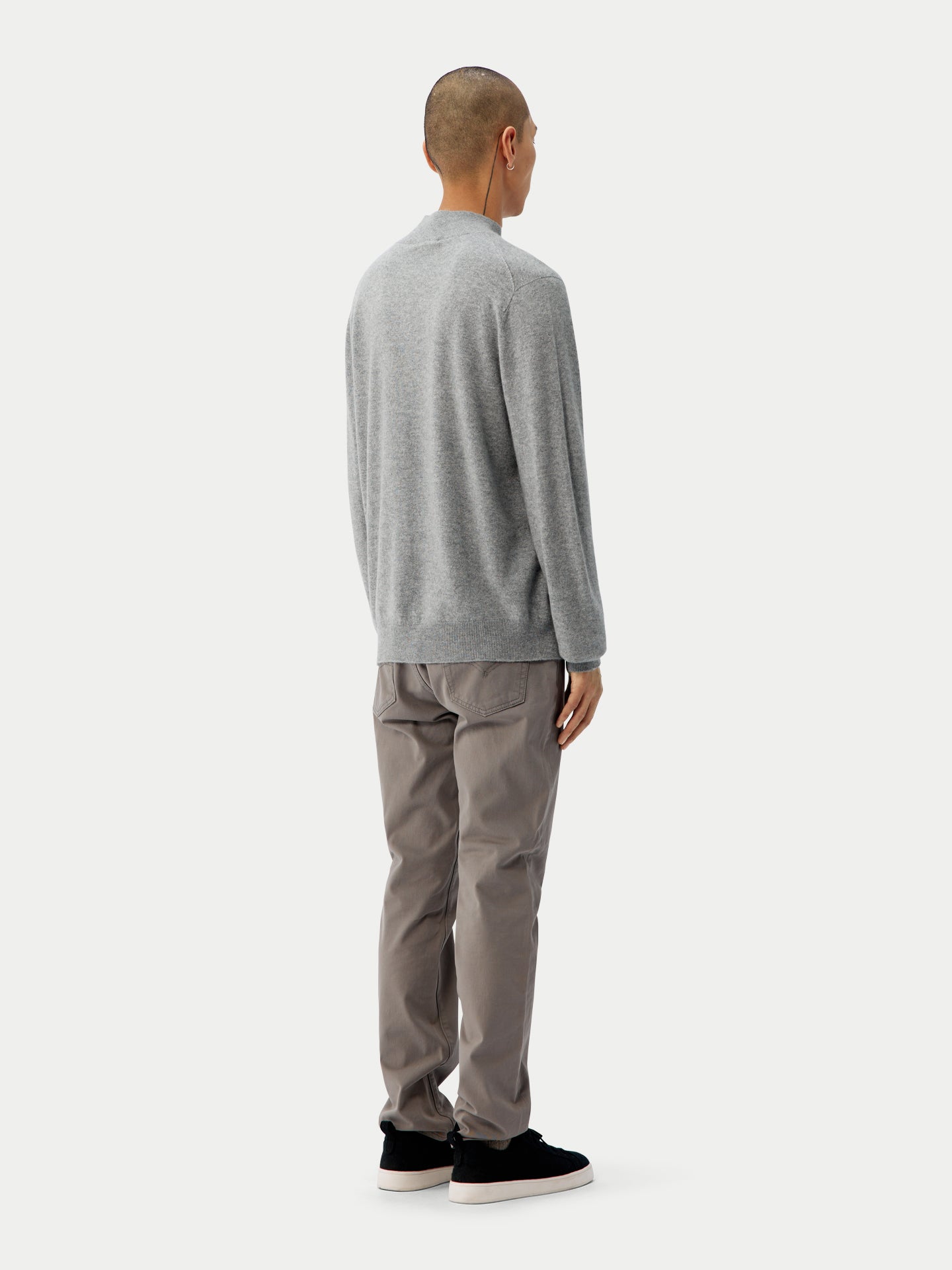 Basic Stehkragenpullover aus Kaschmir