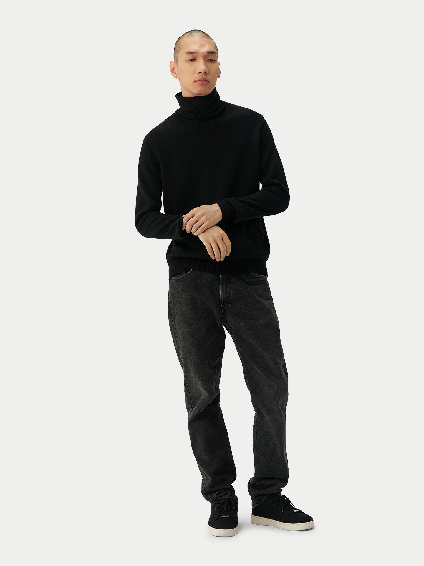 Basic Kaschmir Rollkragenpullover