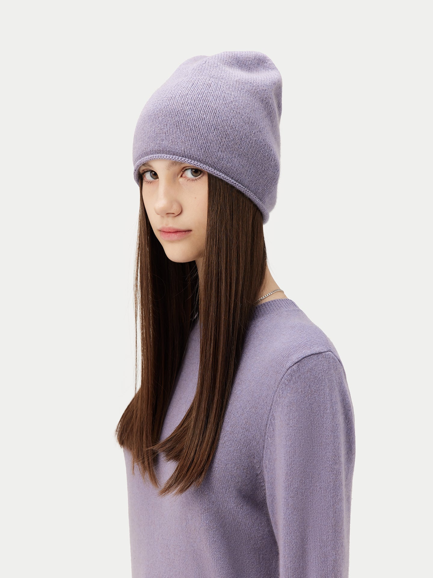Damen Kaschmir 99€ Set aus Pullover und Mütze Rosa - Gobi Cashmere