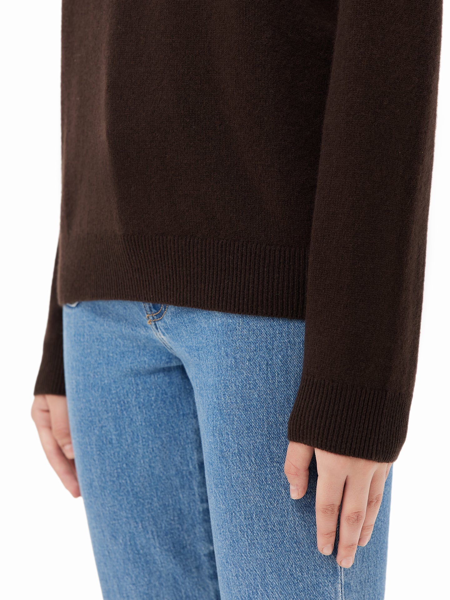 Damen Kaschmir 99€ Set aus Pullover und Mütze Braun - Gobi Cashmere