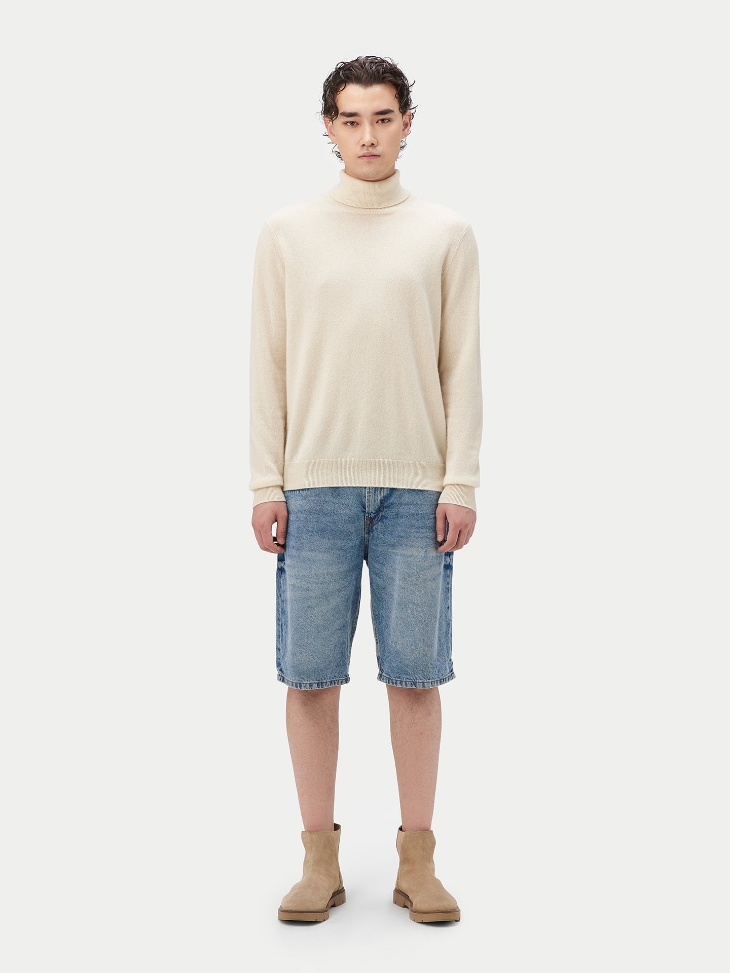 Basic Kaschmir Rollkragenpullover