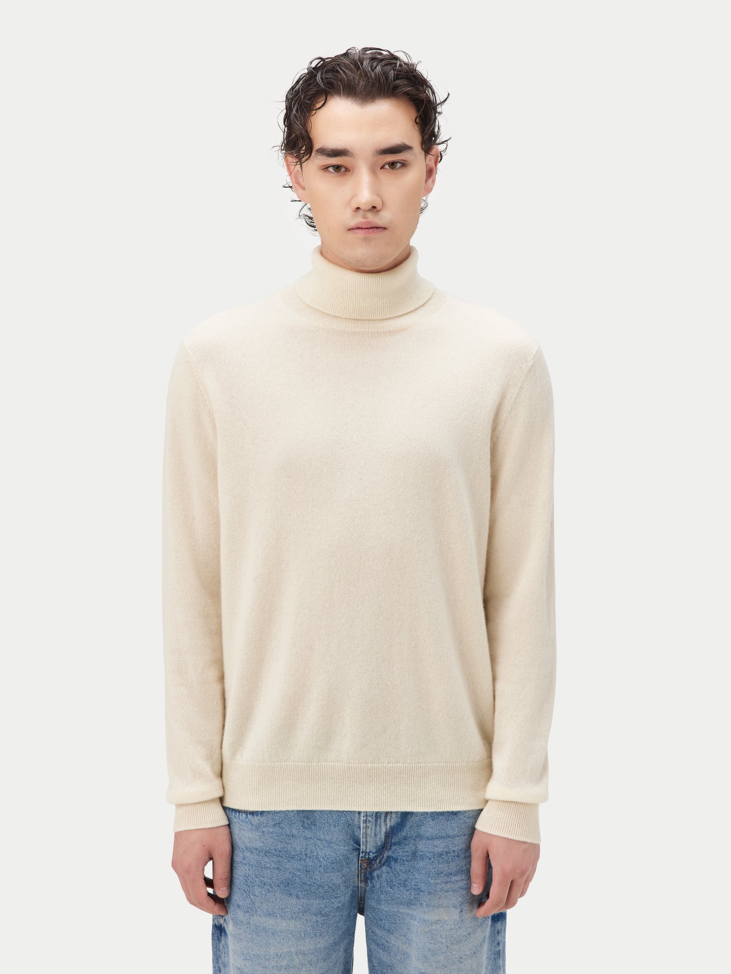 Basic Kaschmir Rollkragenpullover