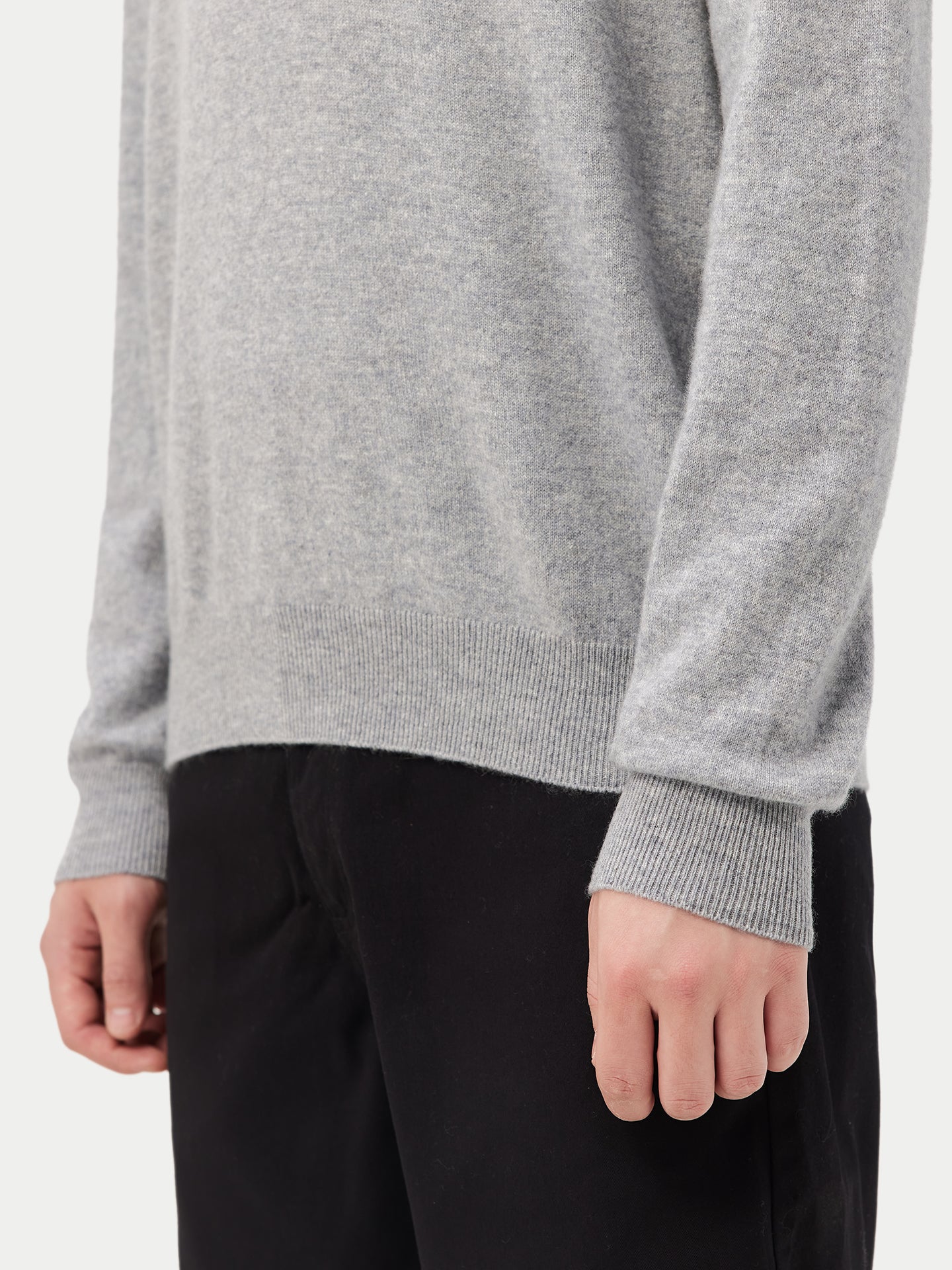 Herren Kaschmir Basic Rollkragenpullover Grau - Gobi Cashmere