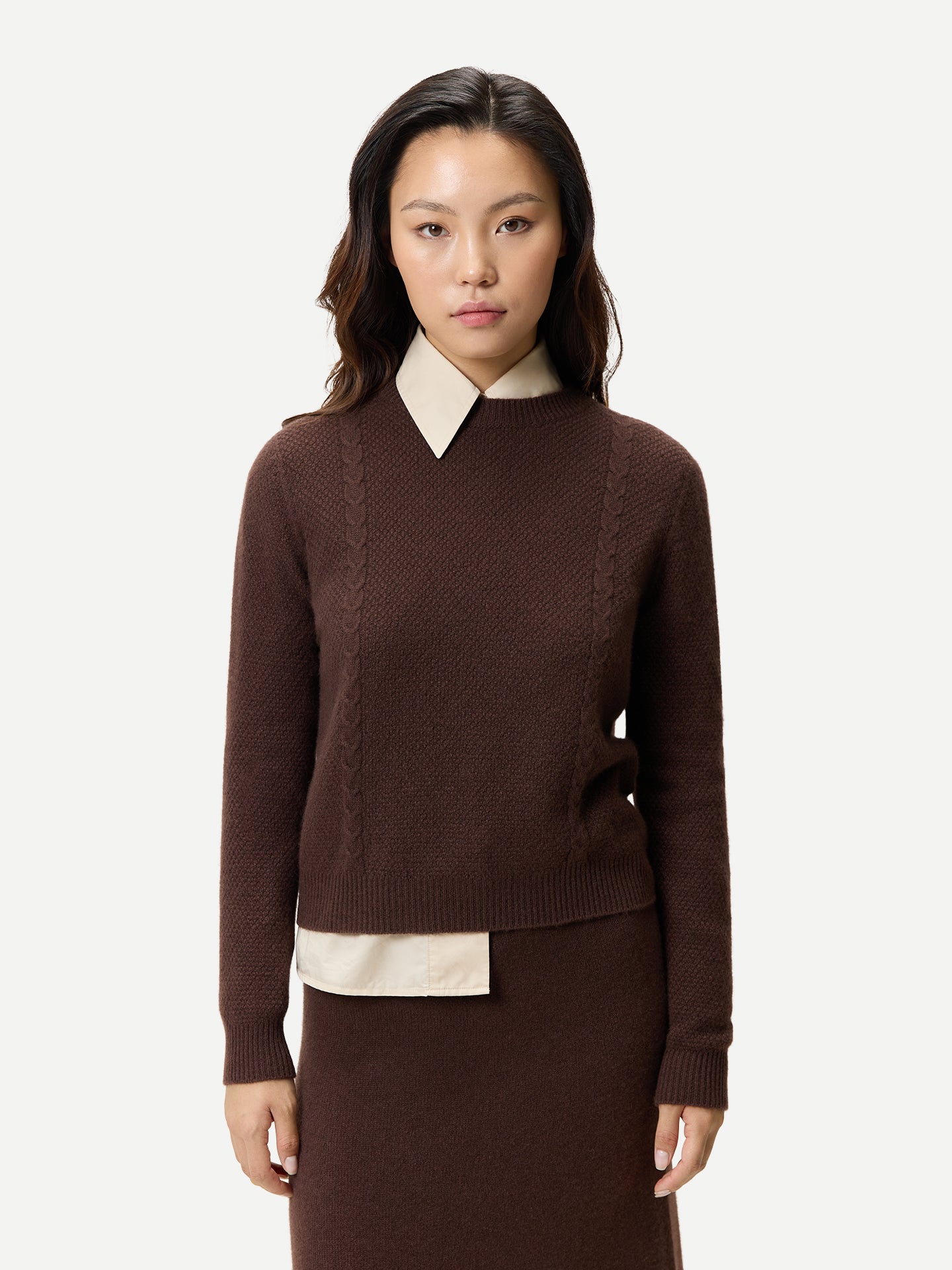 Kaschmir-Pullover mit Rundhals