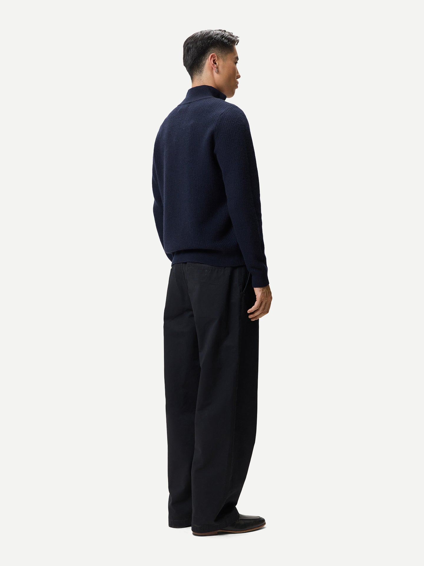 Herren Kaschmir-Pullover im Waffelstrick