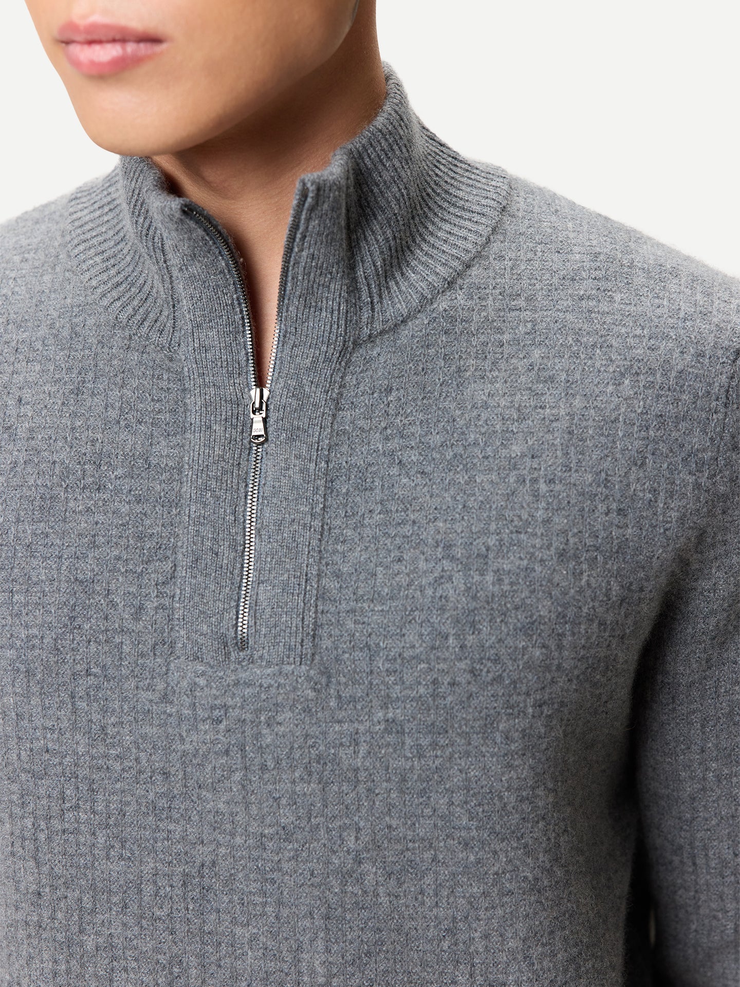 Herren Kaschmir-Pullover im Waffelstrick