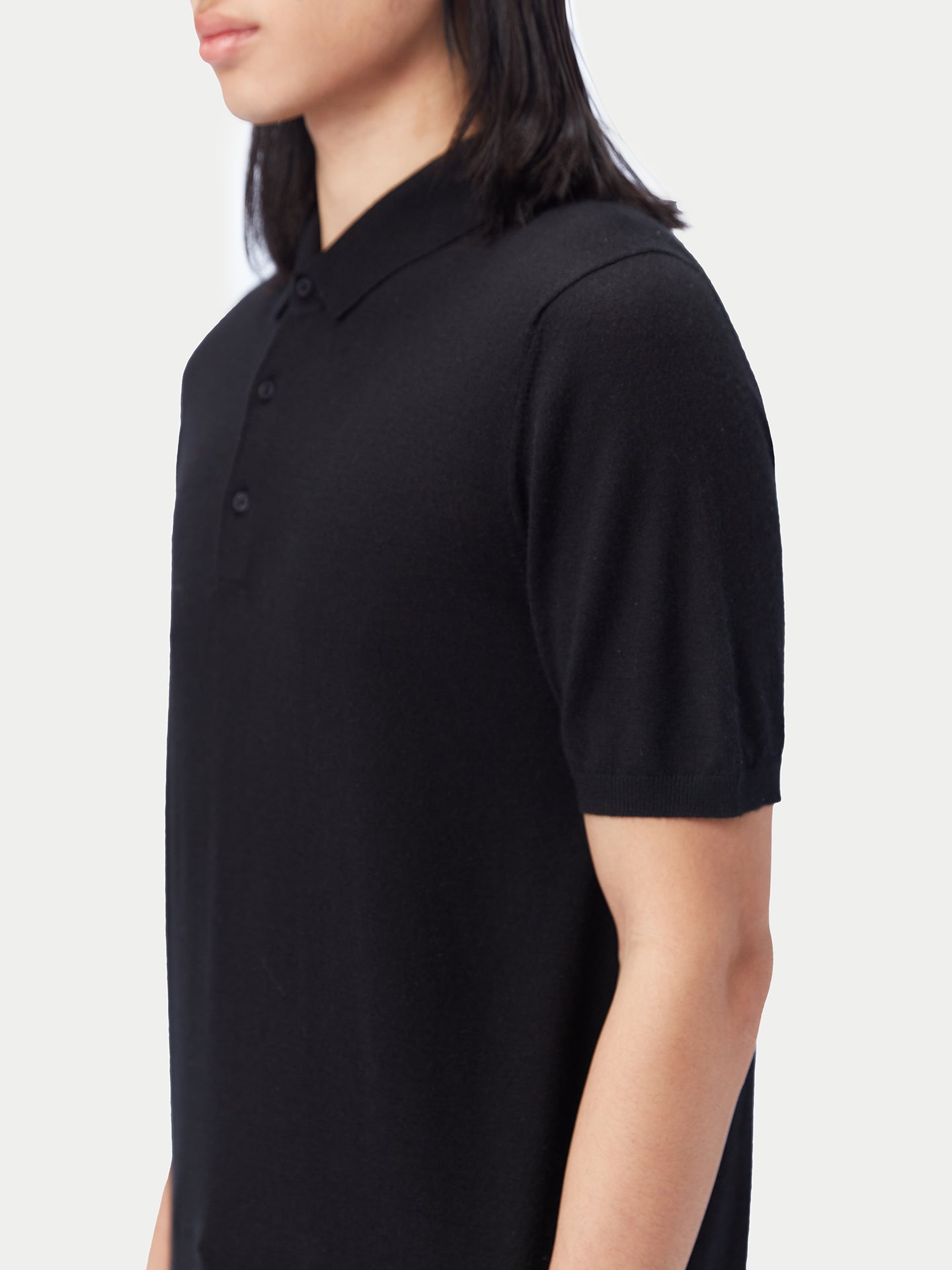 Polo-Shirt aus Kaschmir-Seide