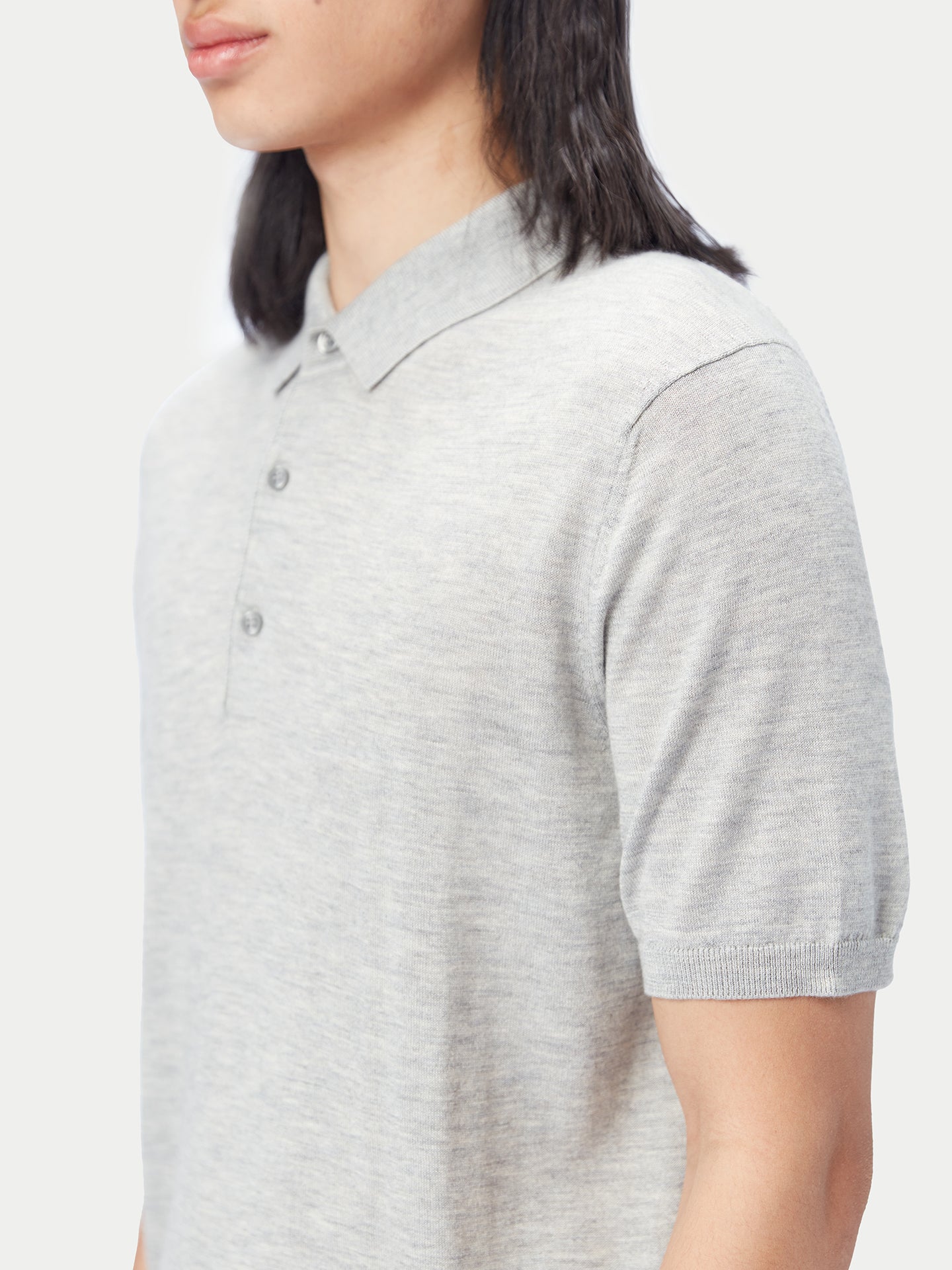 Polo-Shirt aus Kaschmir-Seide