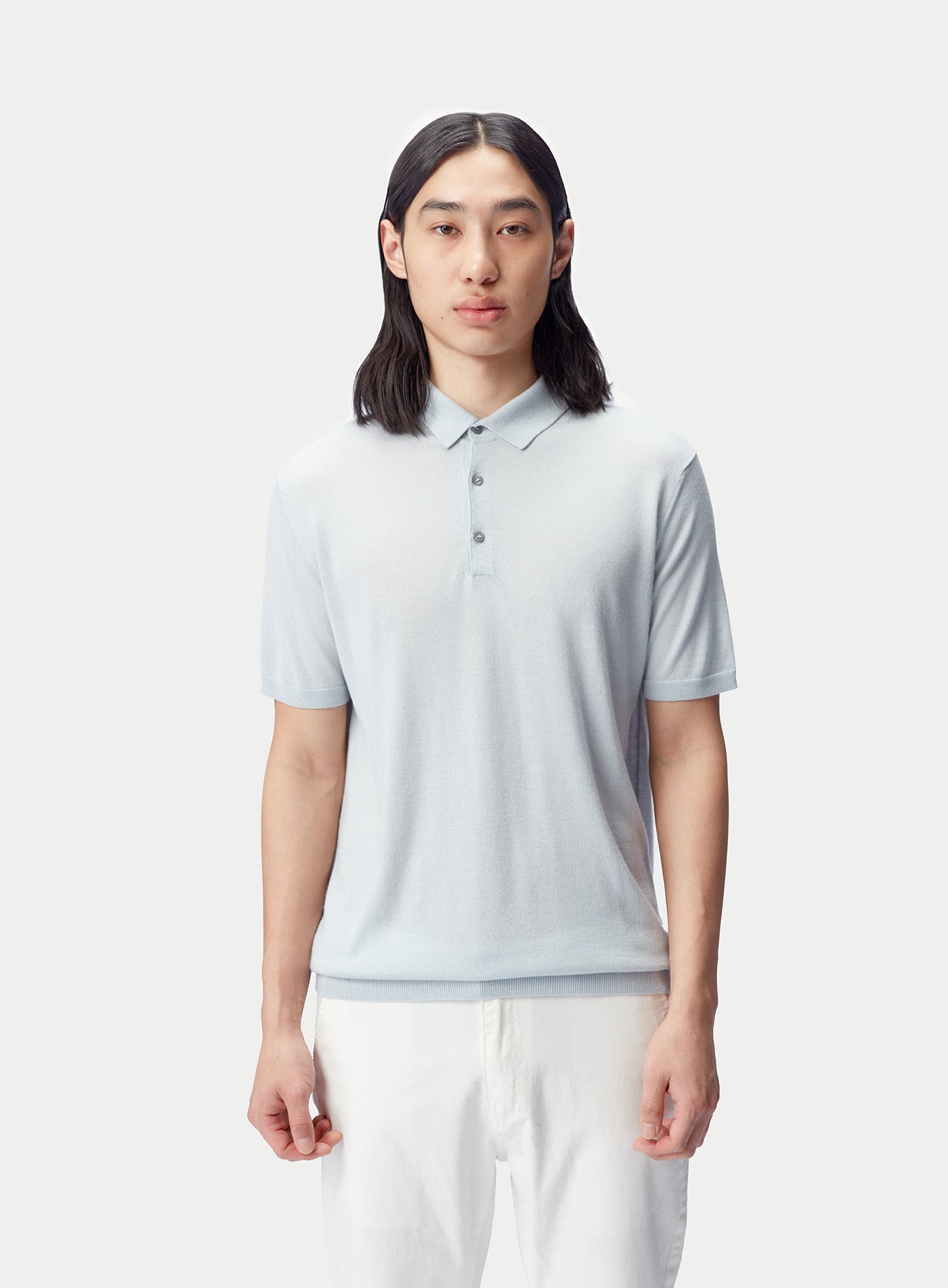 Polo-Shirt aus Kaschmir-Seide