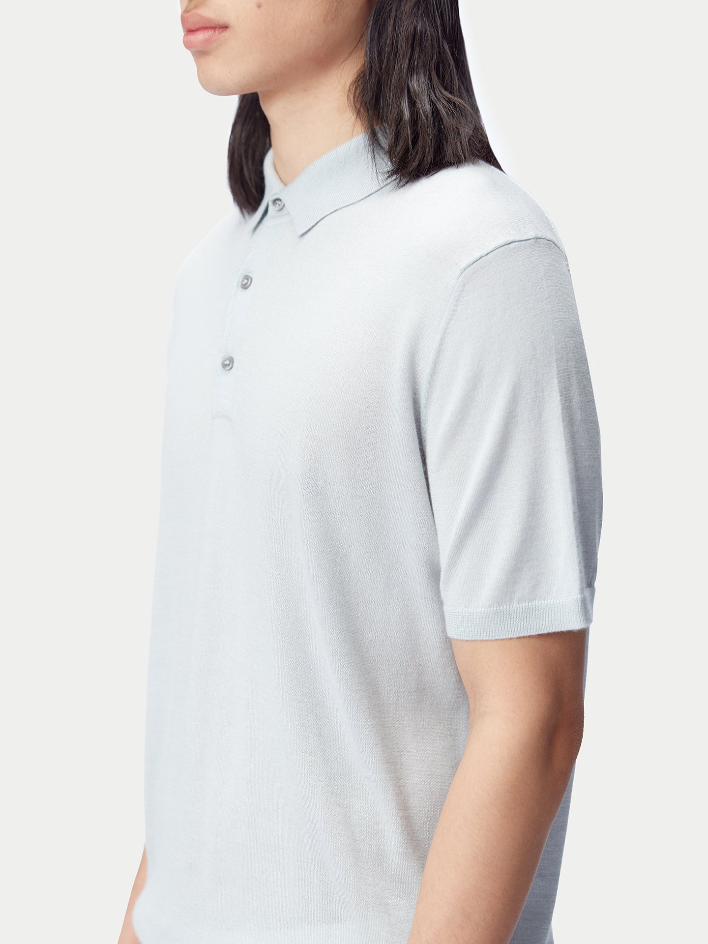 Polo-Shirt aus Kaschmir-Seide