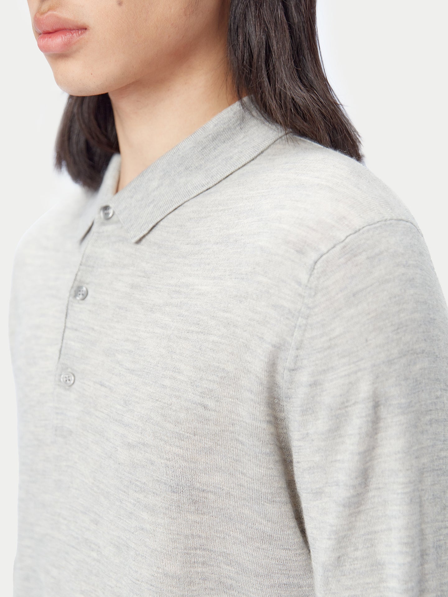 Herren Polohemd aus Kaschmir-Seide