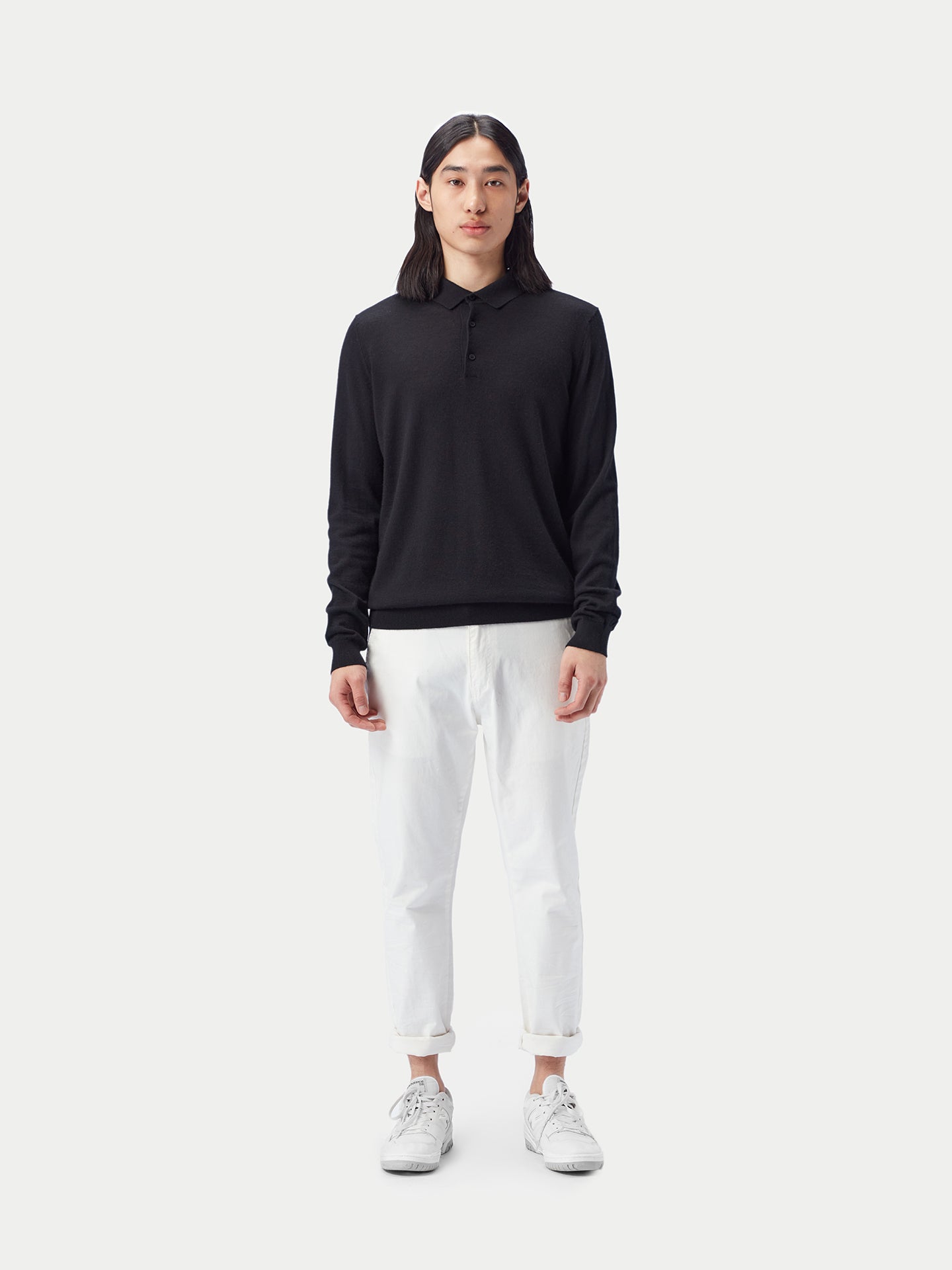 Herren Polohemd aus Kaschmir-Seide