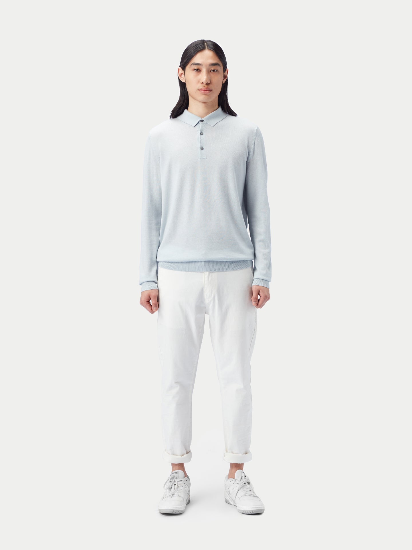 Herren Polohemd aus Kaschmir-Seide