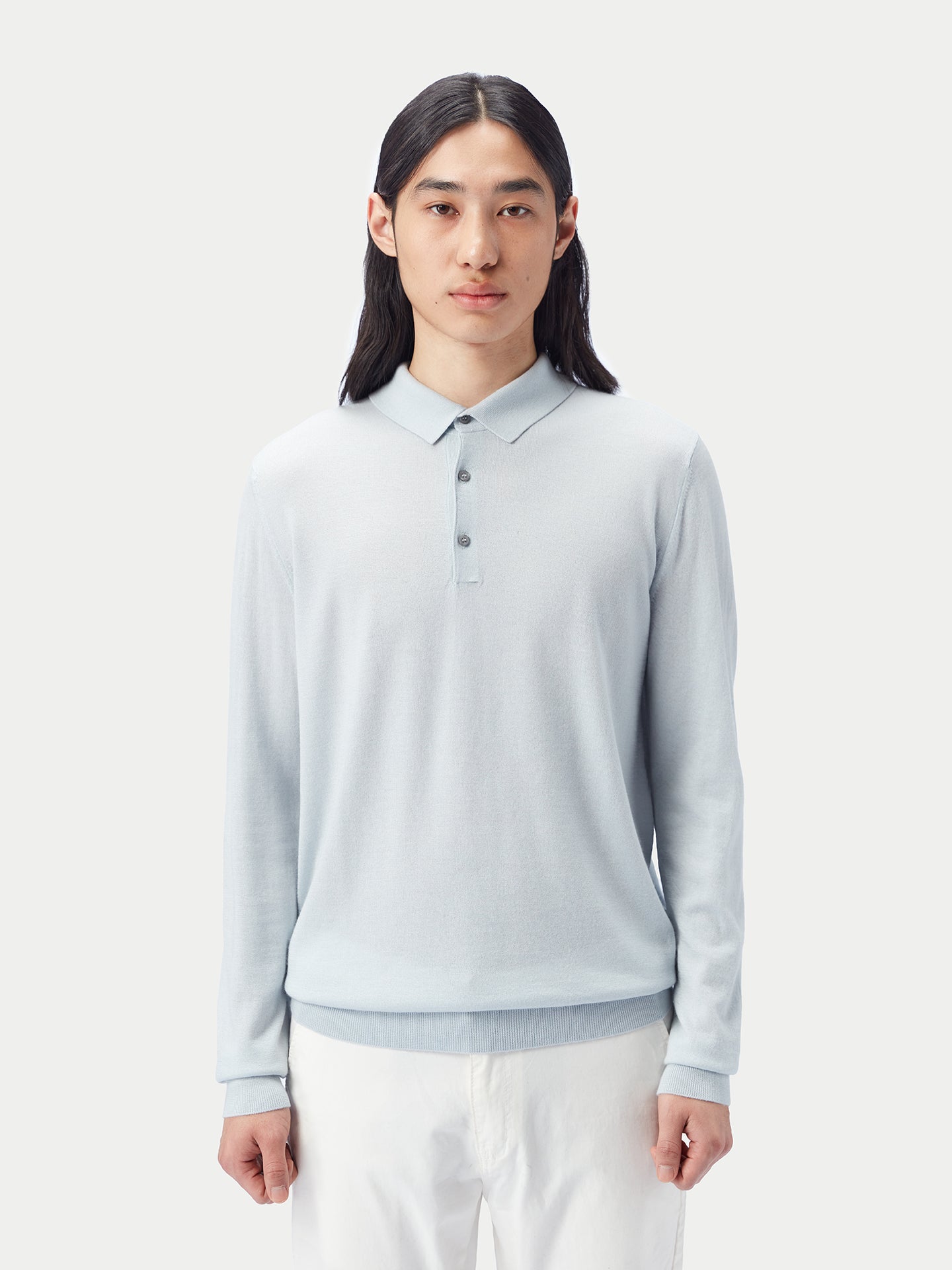 Herren Polohemd aus Kaschmir-Seide