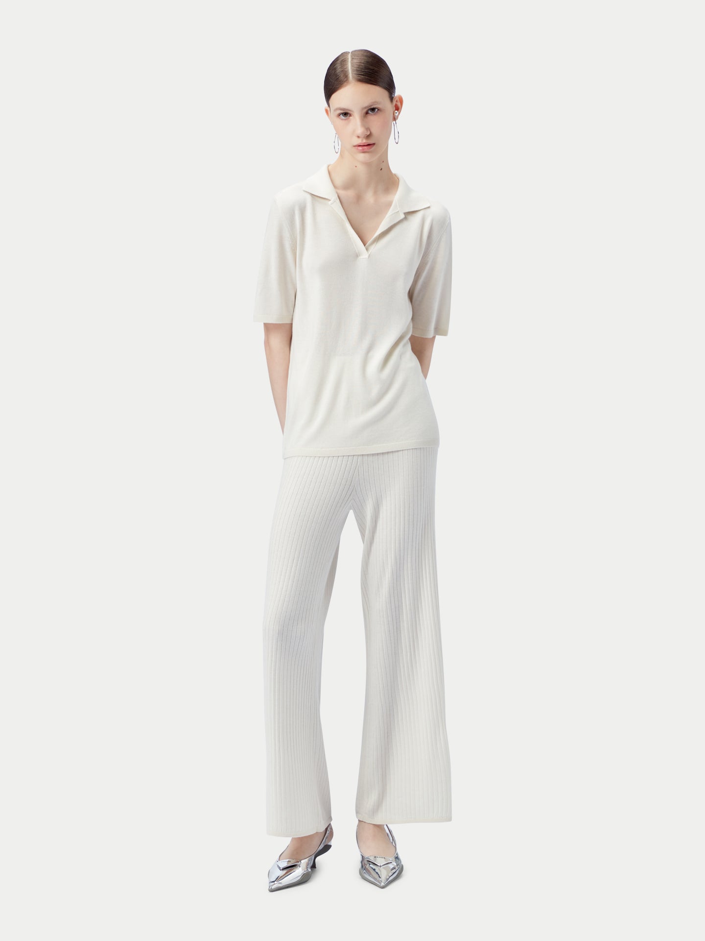 Polo-Shirt aus Seide-Kaschmir