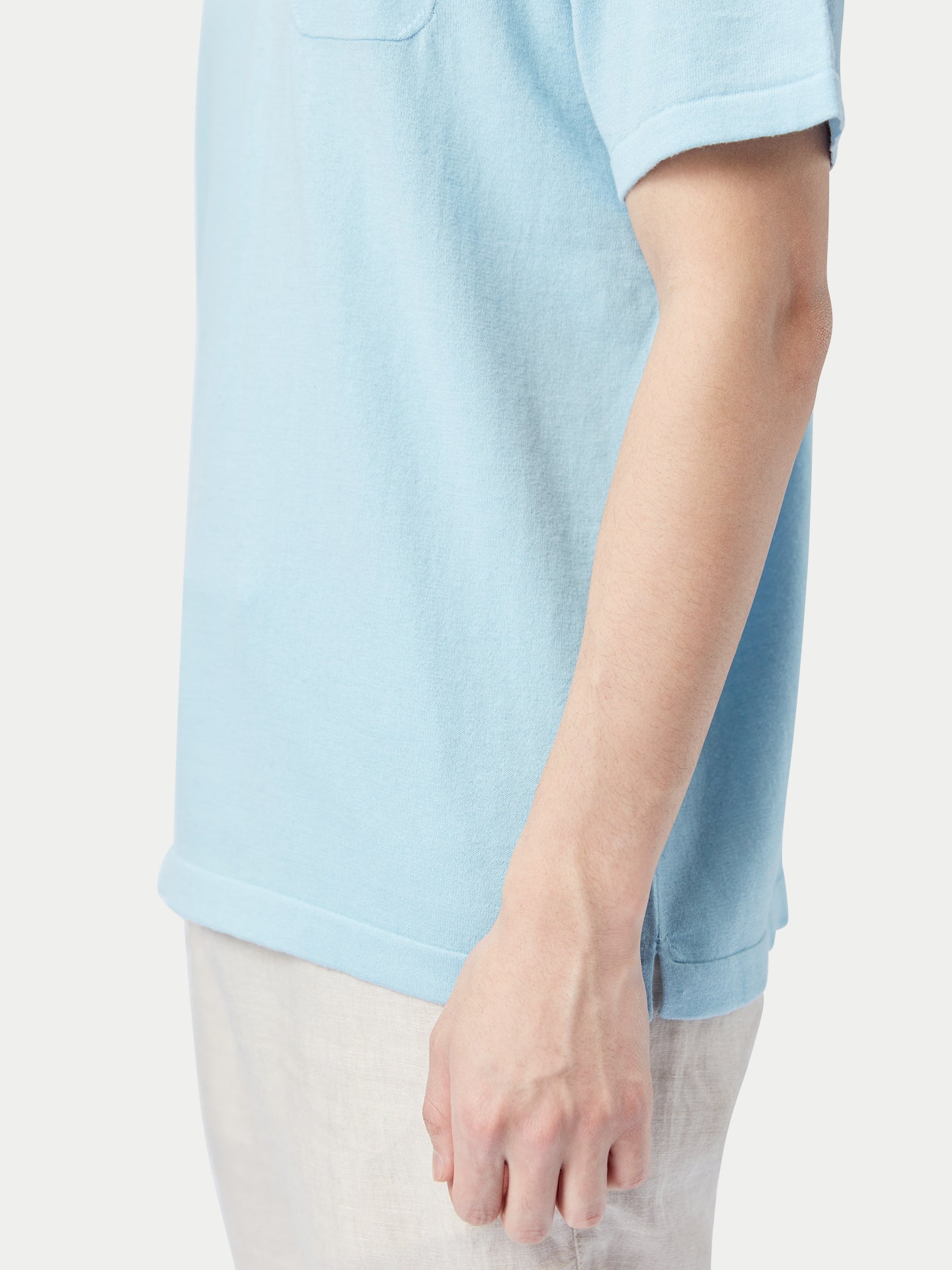 Poloshirt aus Baumwoll-Seiden-Kaschmir-Mischung