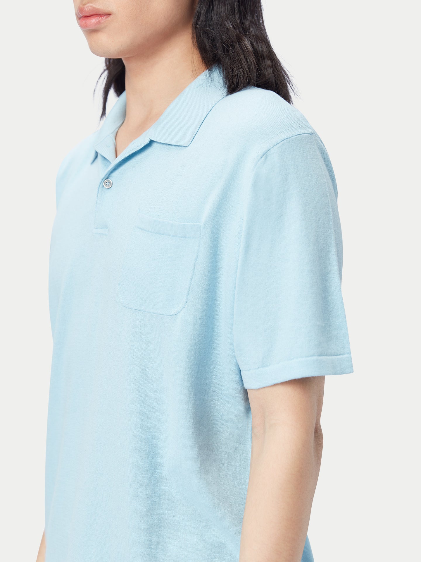 Poloshirt aus Baumwoll-Seiden-Kaschmir-Mischung