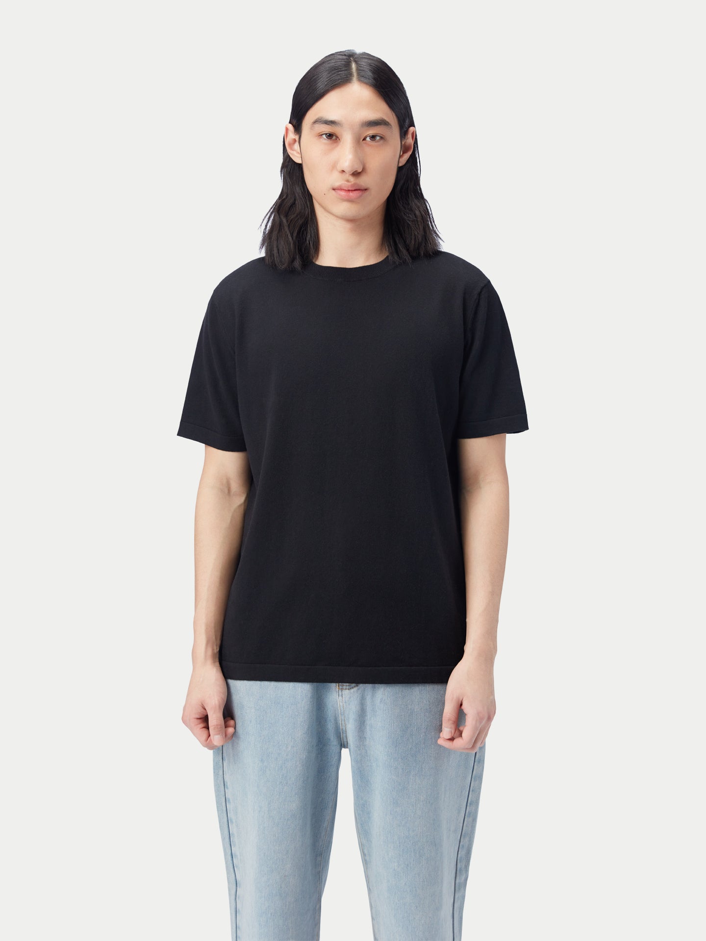 T-Shirt aus Baumwoll-Seiden-Kaschmir-Mischung