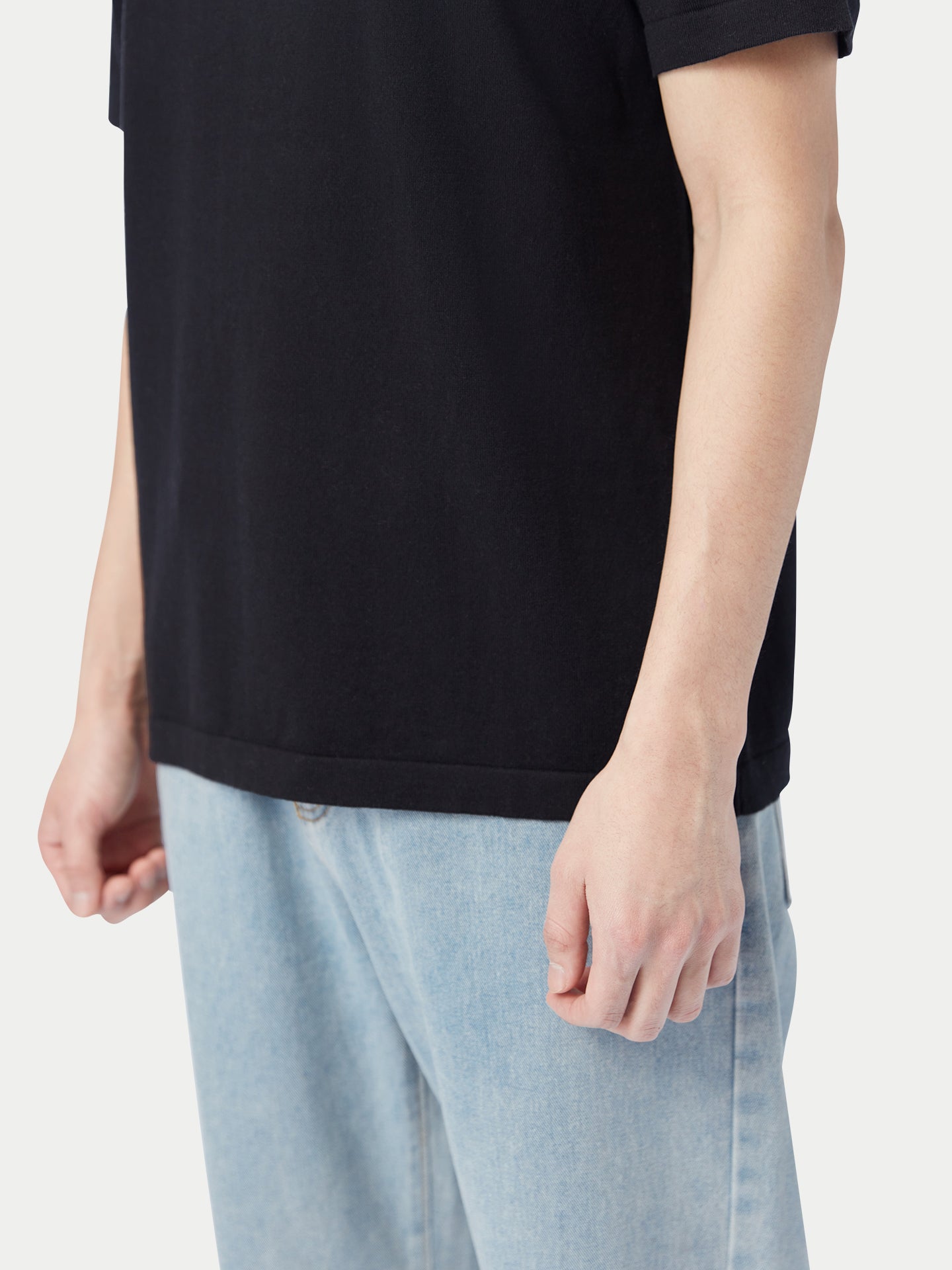 T-Shirt aus Baumwoll-Seiden-Kaschmir-Mischung