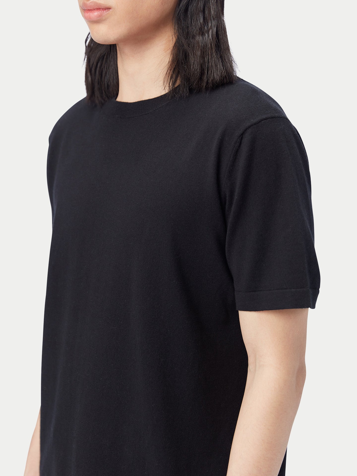 T-Shirt aus Baumwoll-Seiden-Kaschmir-Mischung