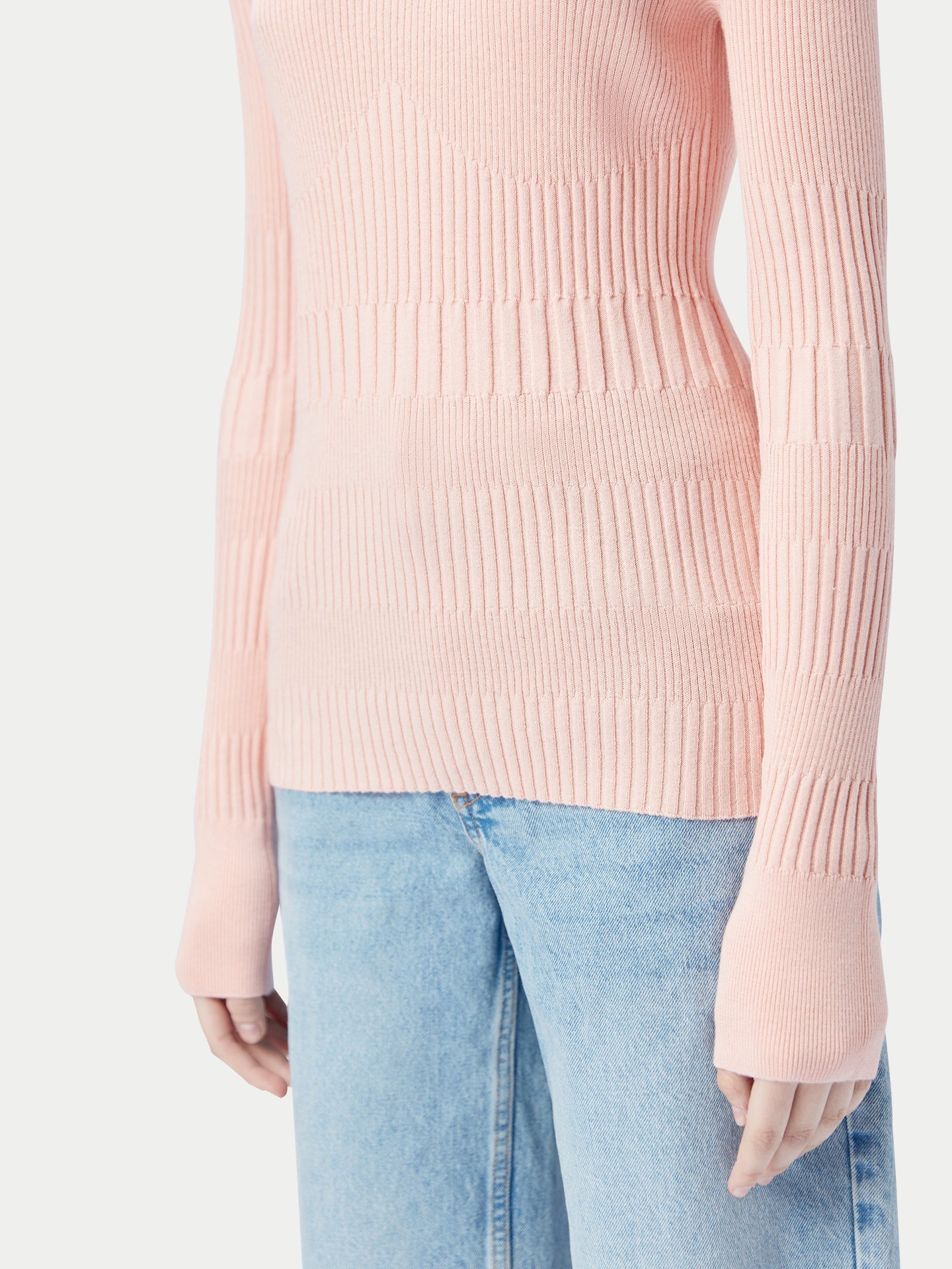 Rippenpullover aus Baumwoll-Seiden-Kaschmir-Mischung