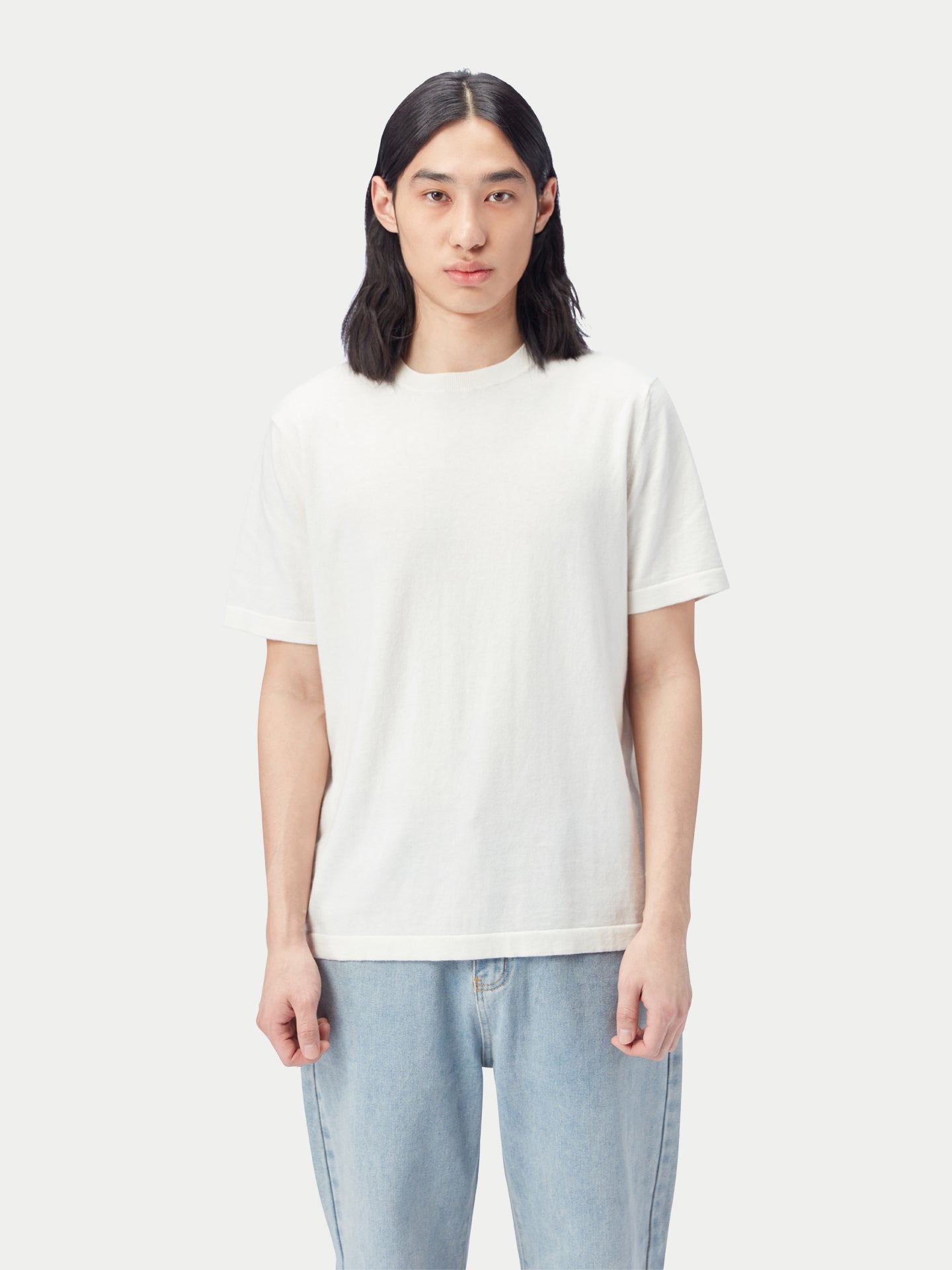 T-Shirt aus Baumwoll-Seiden-Kaschmir-Mischung