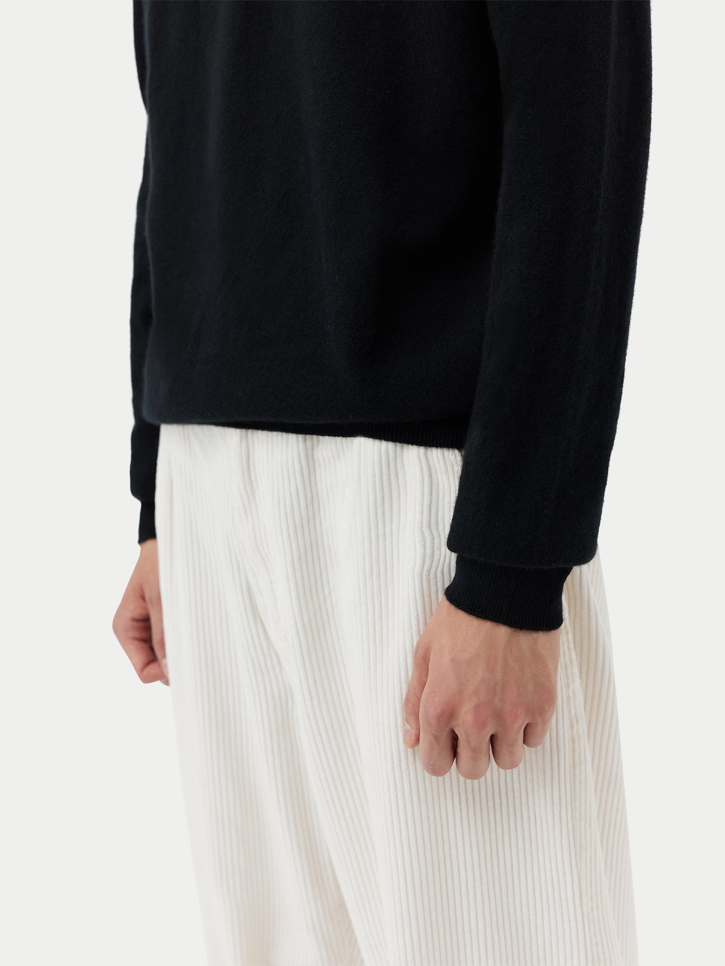 Basic Kaschmirpullover mit Polokragen