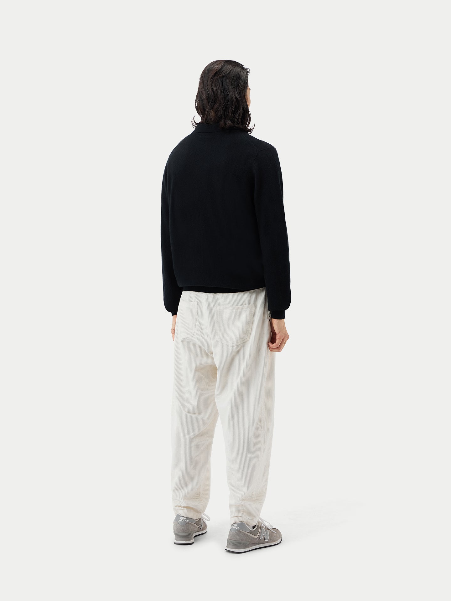 Basic Kaschmirpullover mit Polokragen