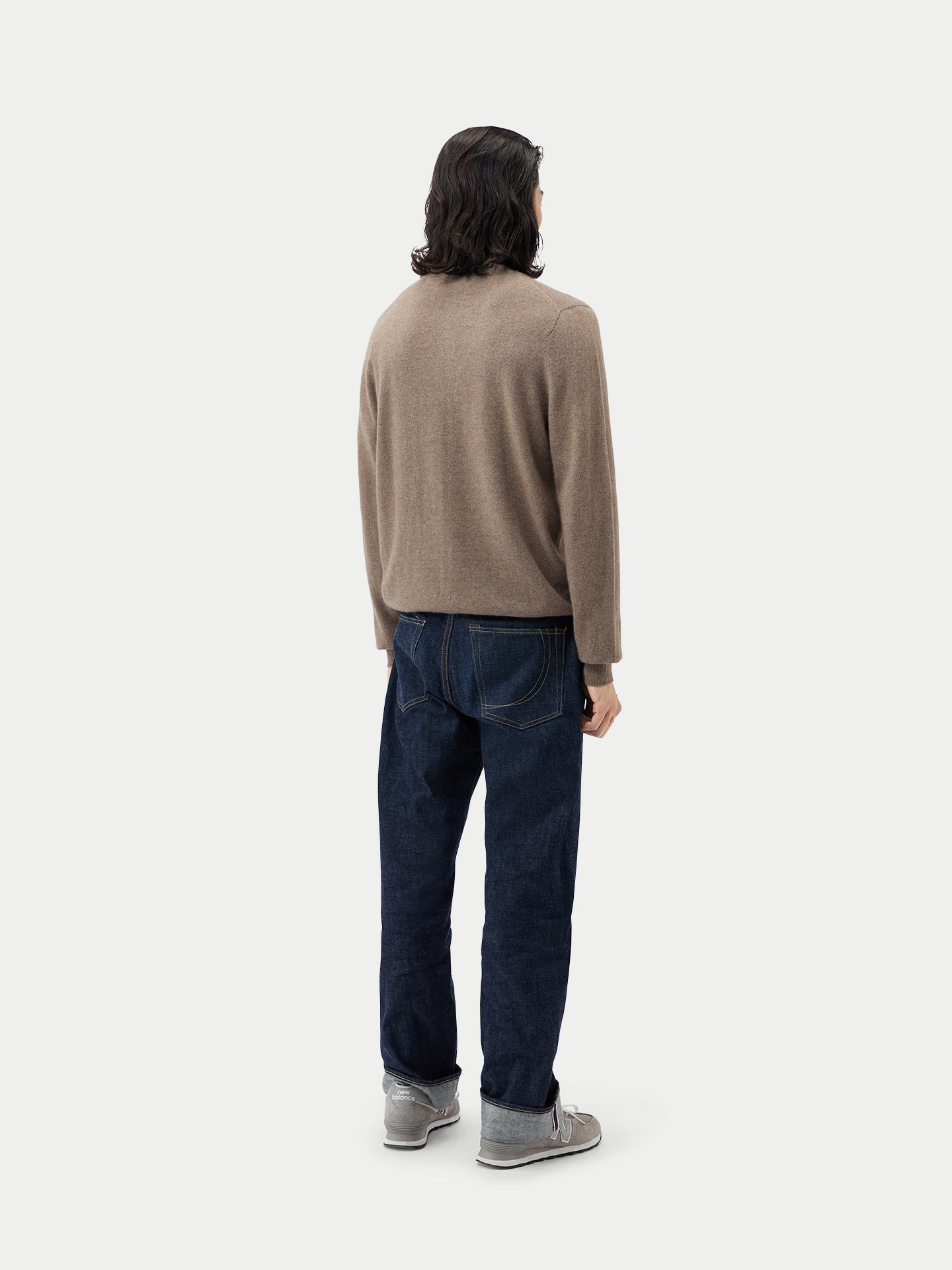 Basic Kaschmirpullover mit Halbreißverschluss