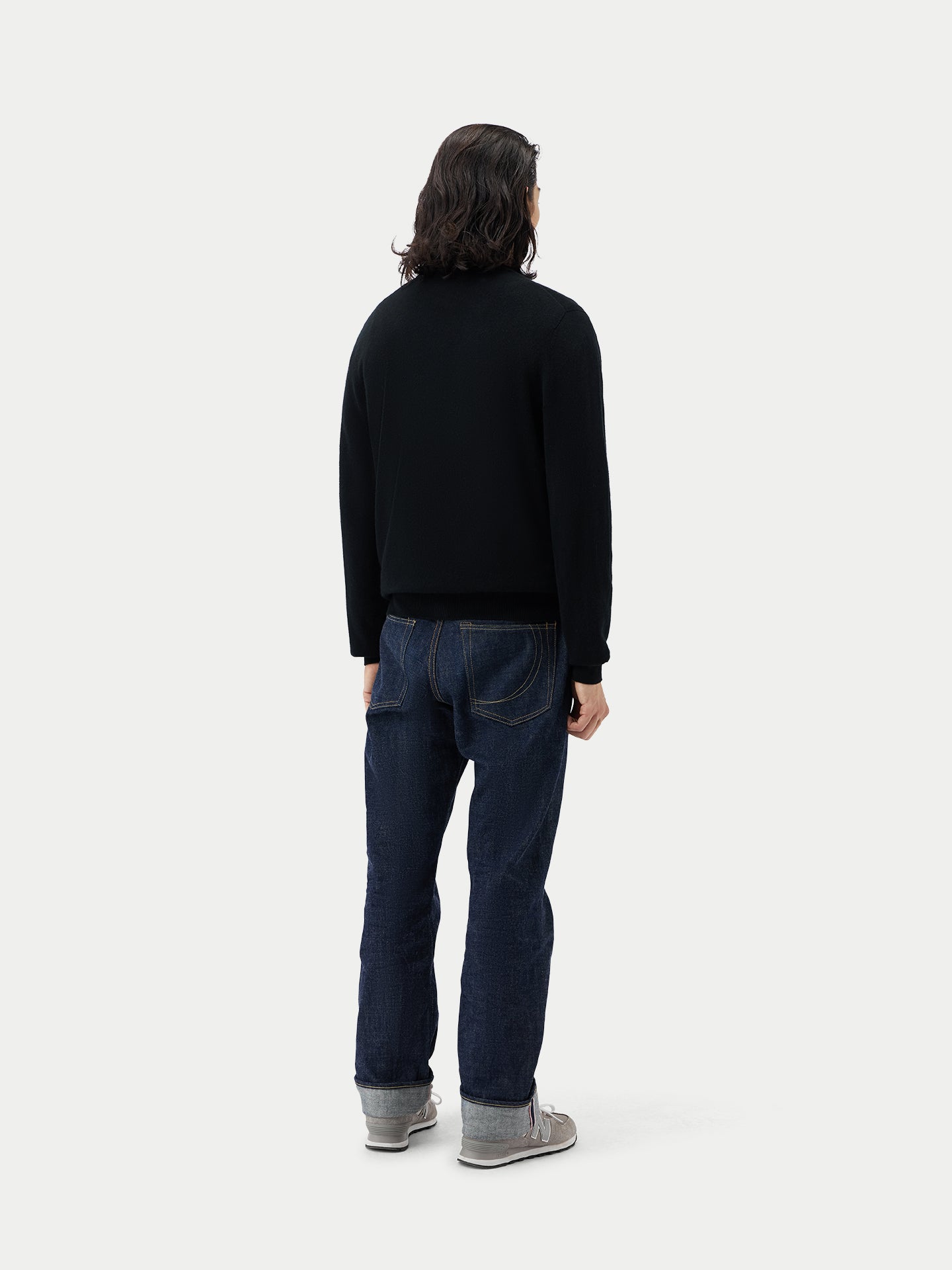 V-Ausschnitt Kaschmir Strickjacke mit Knöpfen