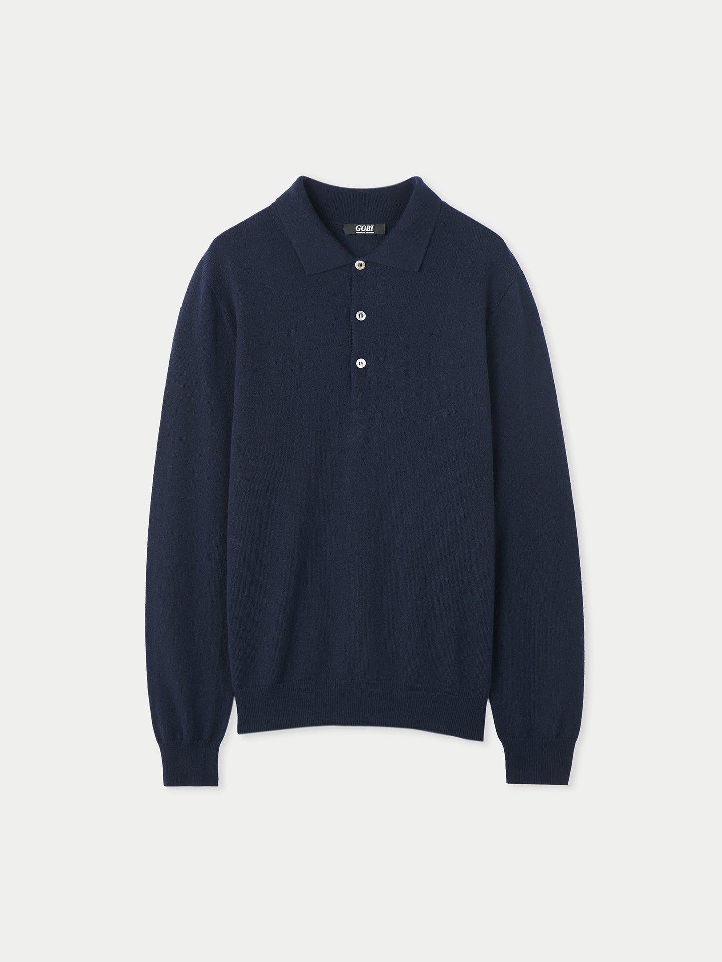 Basic Kaschmirpullover mit Polokragen