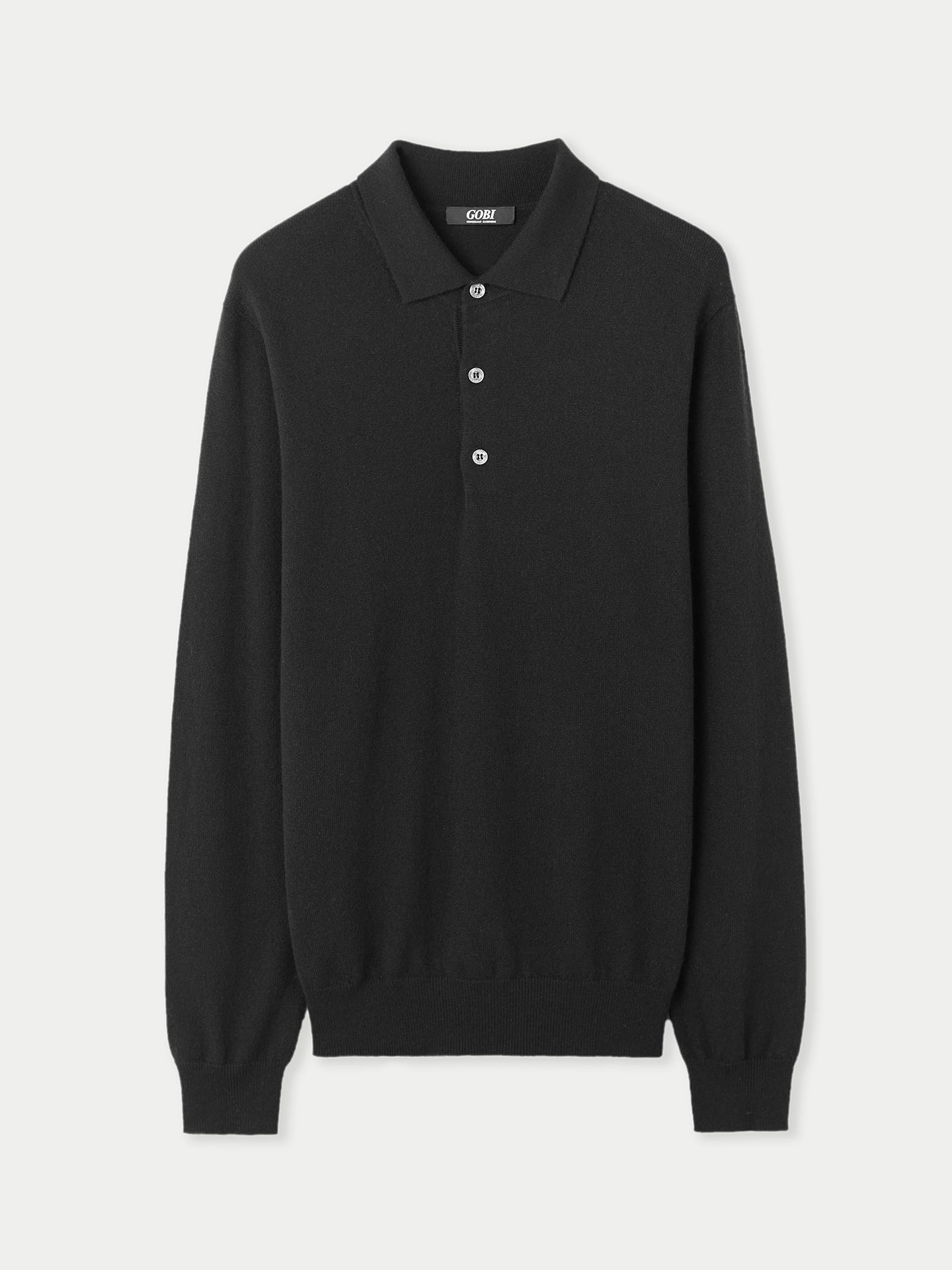 Basic Kaschmirpullover mit Polokragen