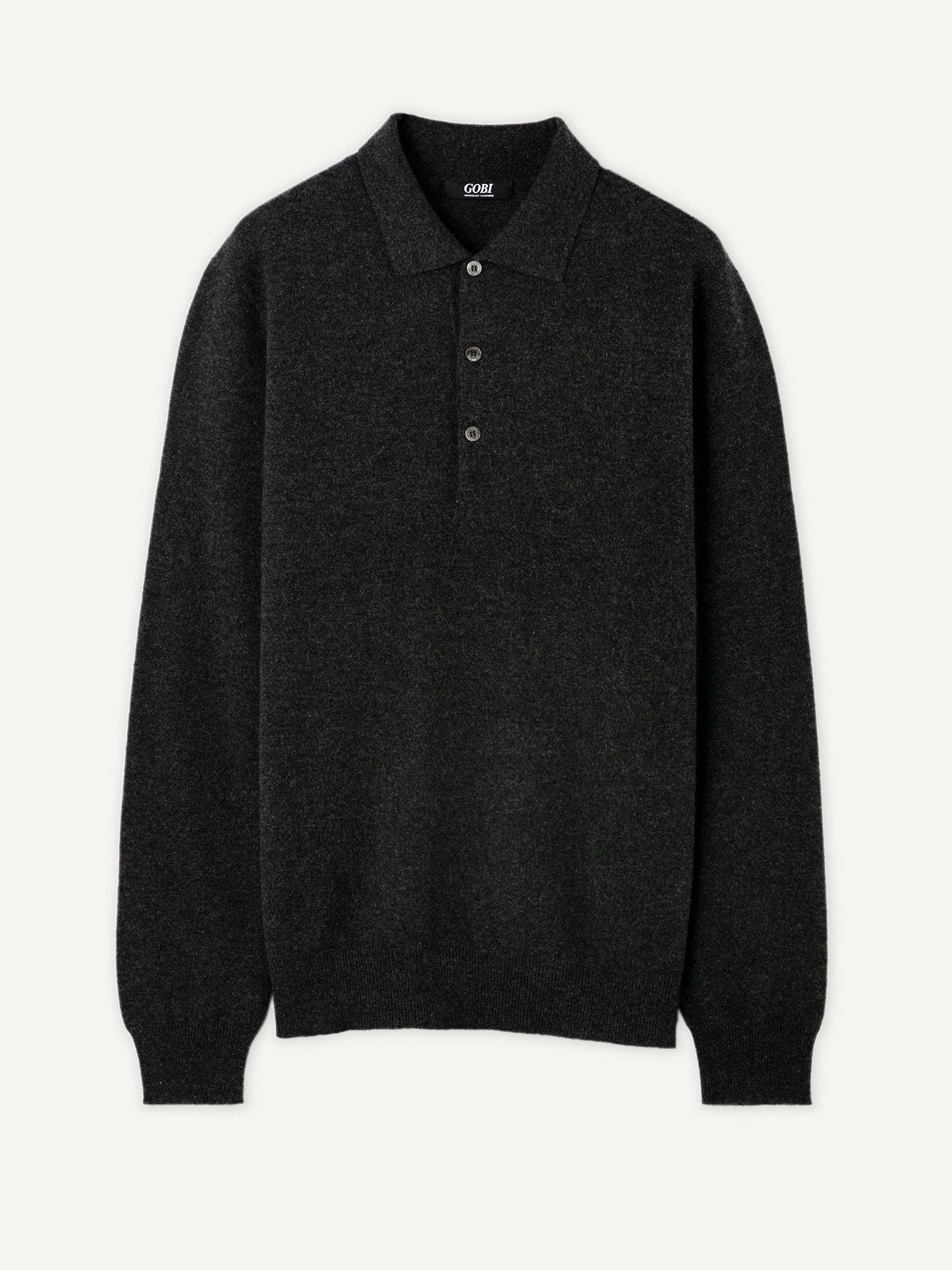 Basic Kaschmirpullover mit Polokragen