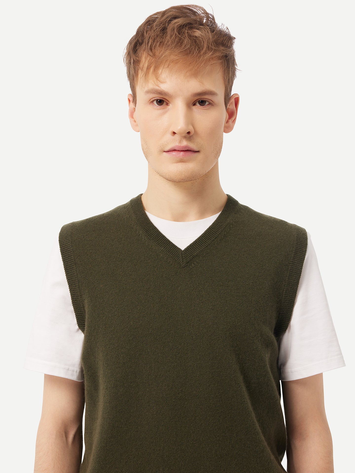 Basic Kaschmirweste mit V-Ausschnitt
