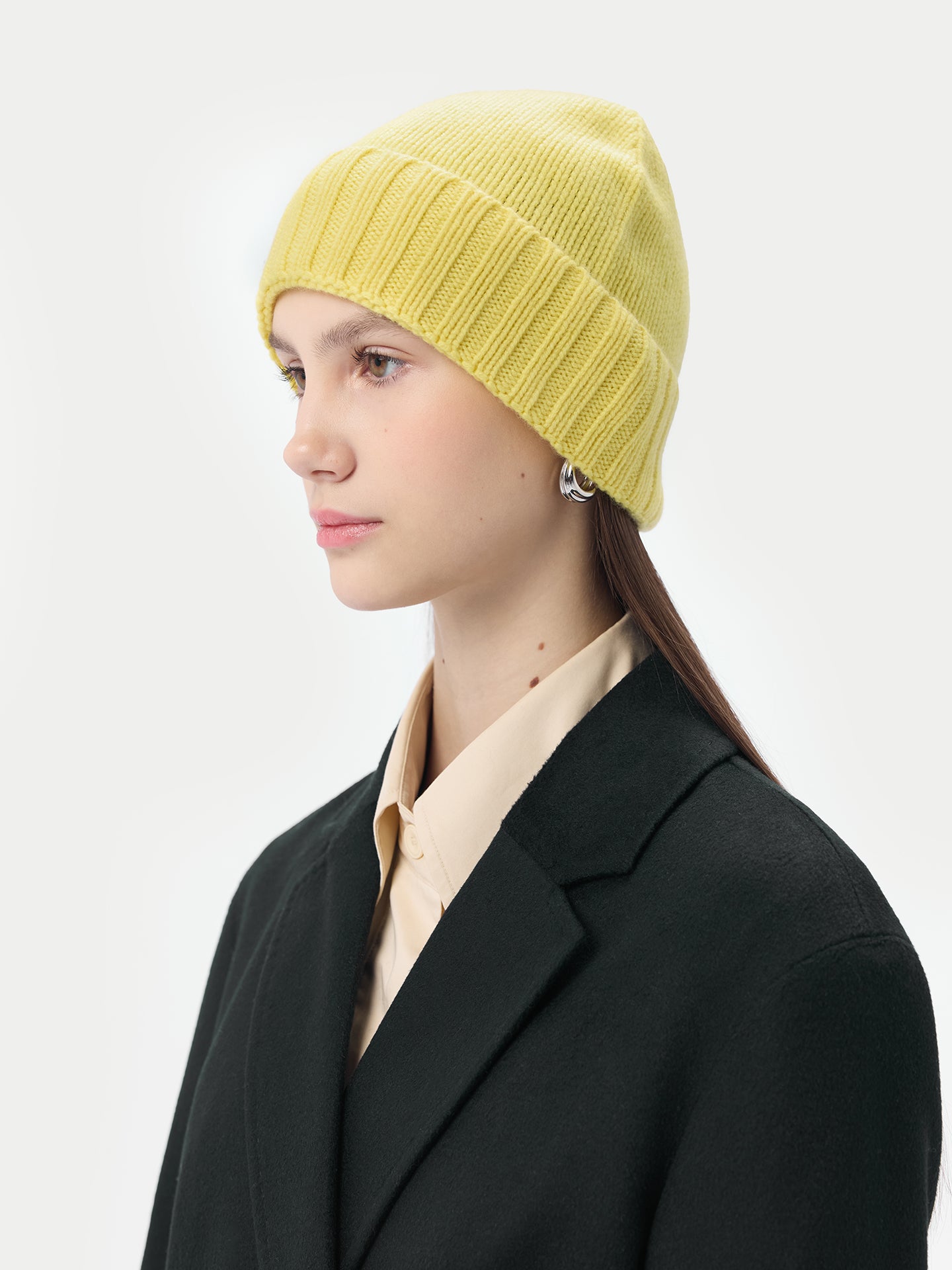 Rippenstrick Kaschmir Mütze /Unisex/