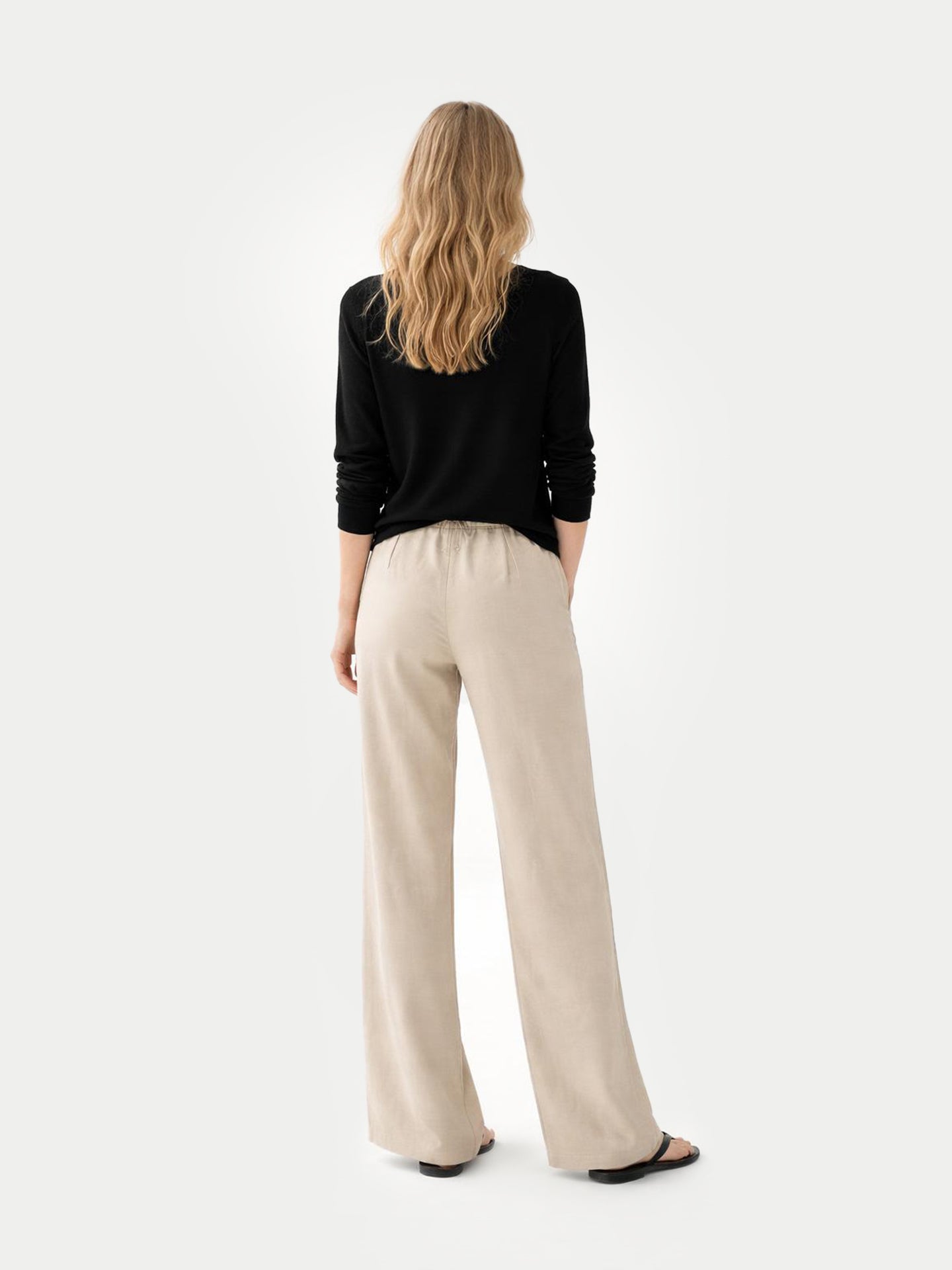 Damen Kashmir V-Ausschnitt Pullover Schwarz | GOBI Cashmere