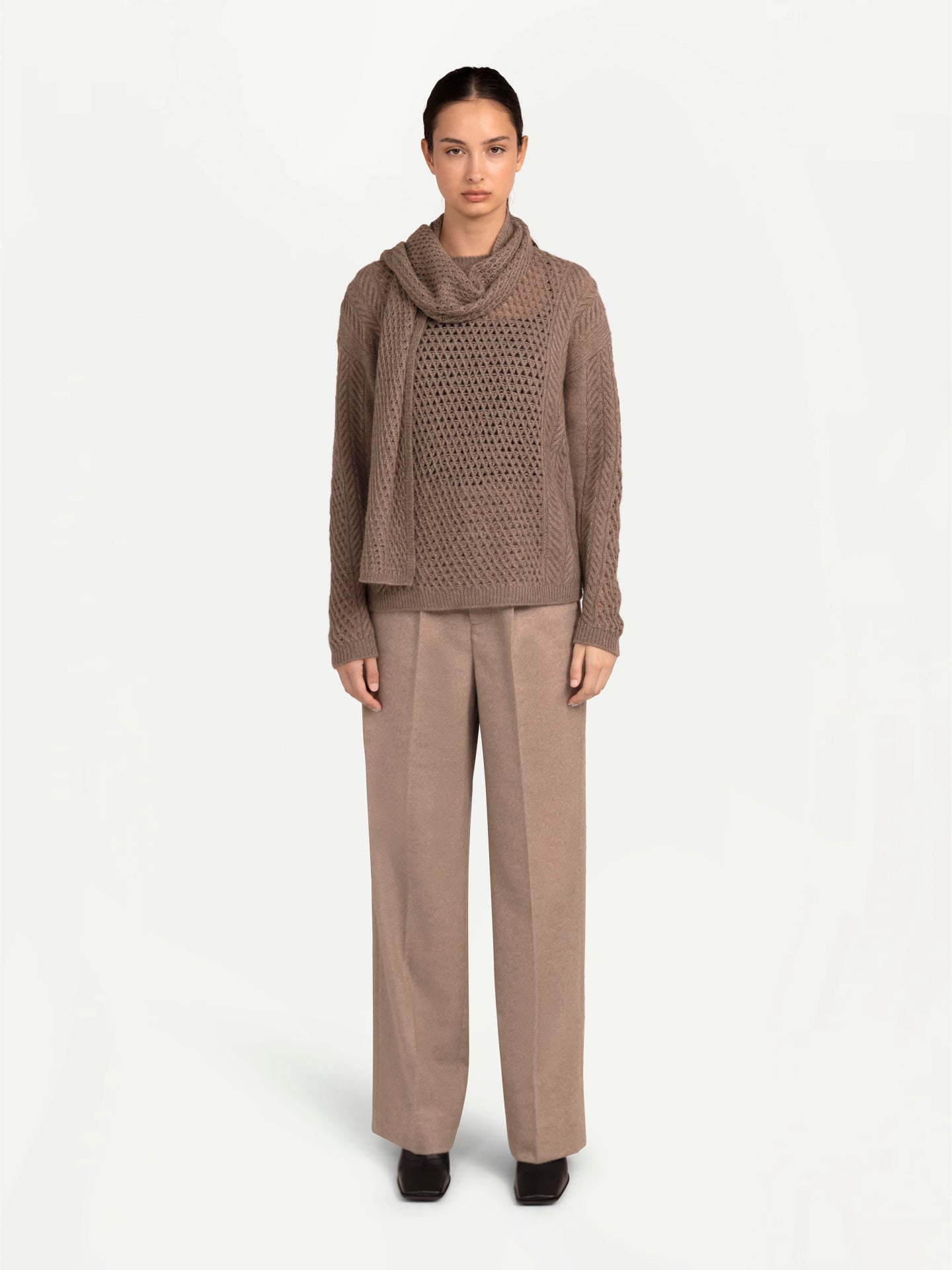 GOBI Cashmere weite Gürtel-Hose von  Designer Giorgio Spina - Gobi Cashmere