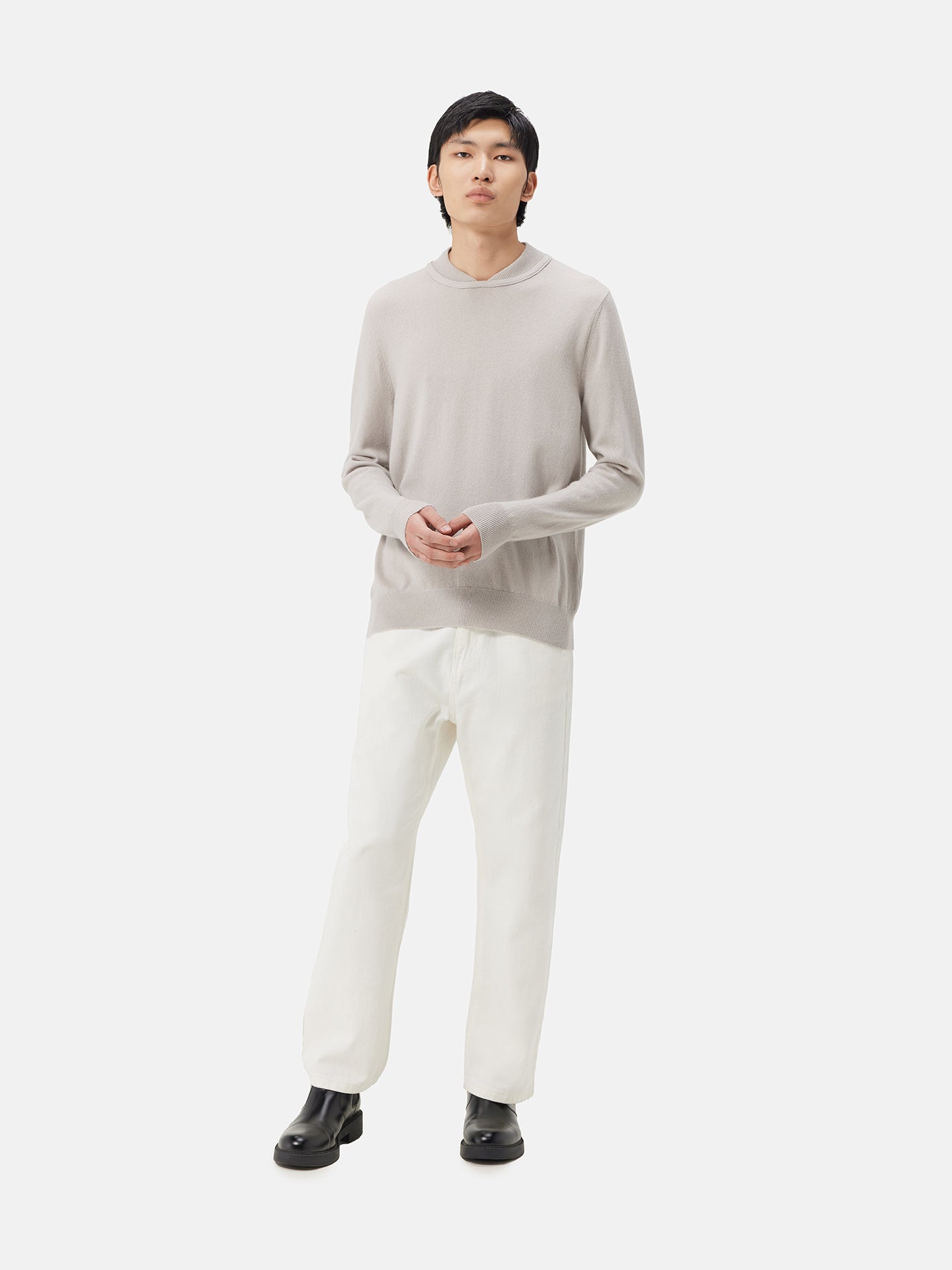 Edit Kaschmirpullover mit doppeltem Ausschnitt | GOBI Cashmere