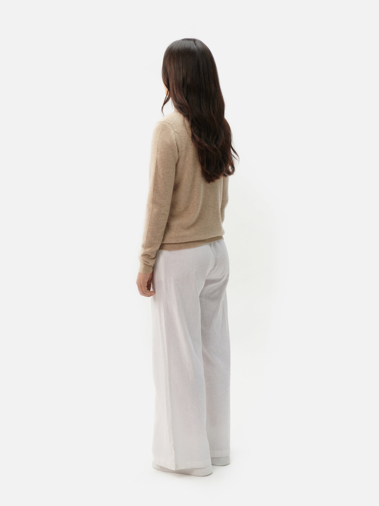 Basic Kaschmirstrickjacke mit Reißverschluss