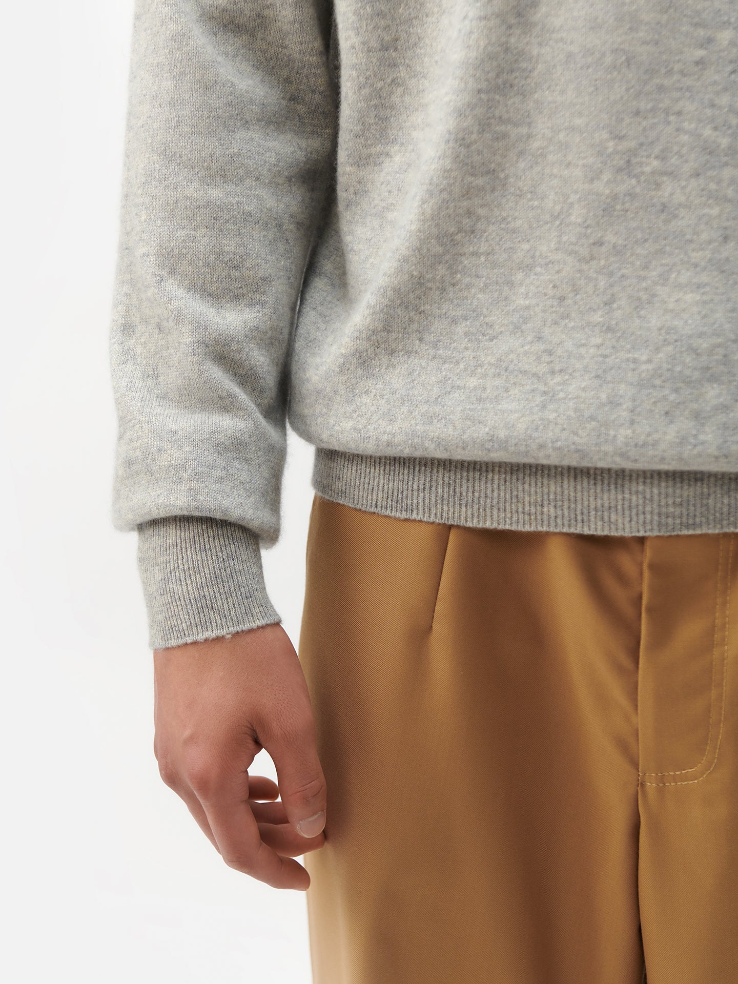 Basic Stehkragenpullover aus Kaschmir