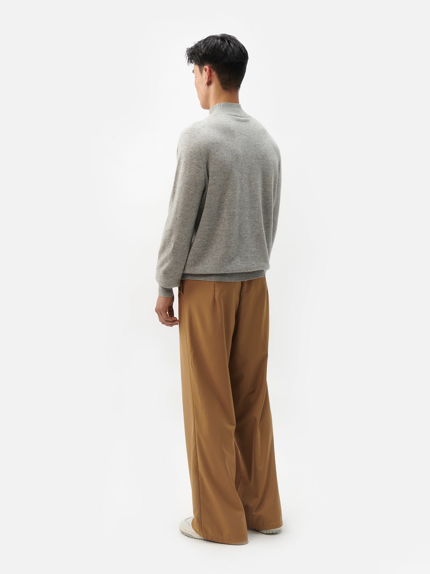 Basic Stehkragenpullover aus Kaschmir