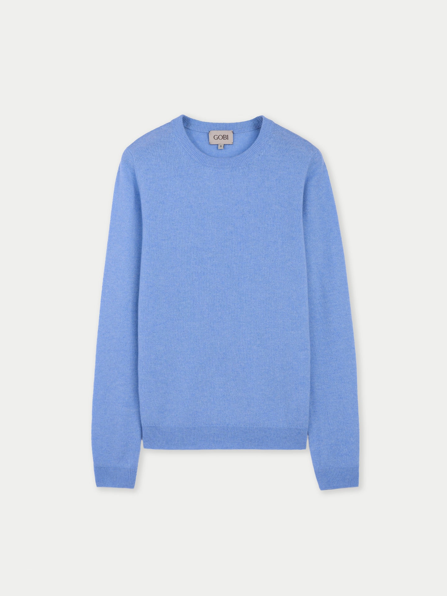 Basic R-Ausschnitt Kaschmirpullover