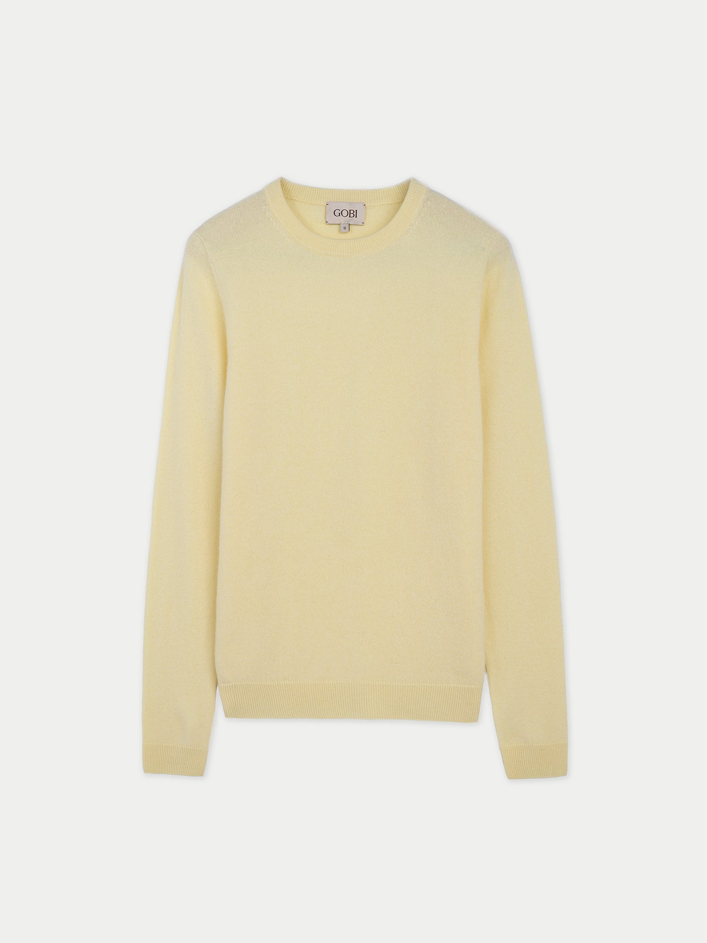 Basic R-Ausschnitt Kaschmirpullover